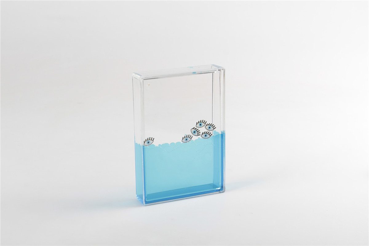 DOIY Fotohalter Aqua Fotorahmen, für 1 Bilder (Tischrahmen, 1 St), ca. 16,5 x 11,5 x 3,5 cm, für Fotos bis 10 x 15 cm - hochkant oder quer