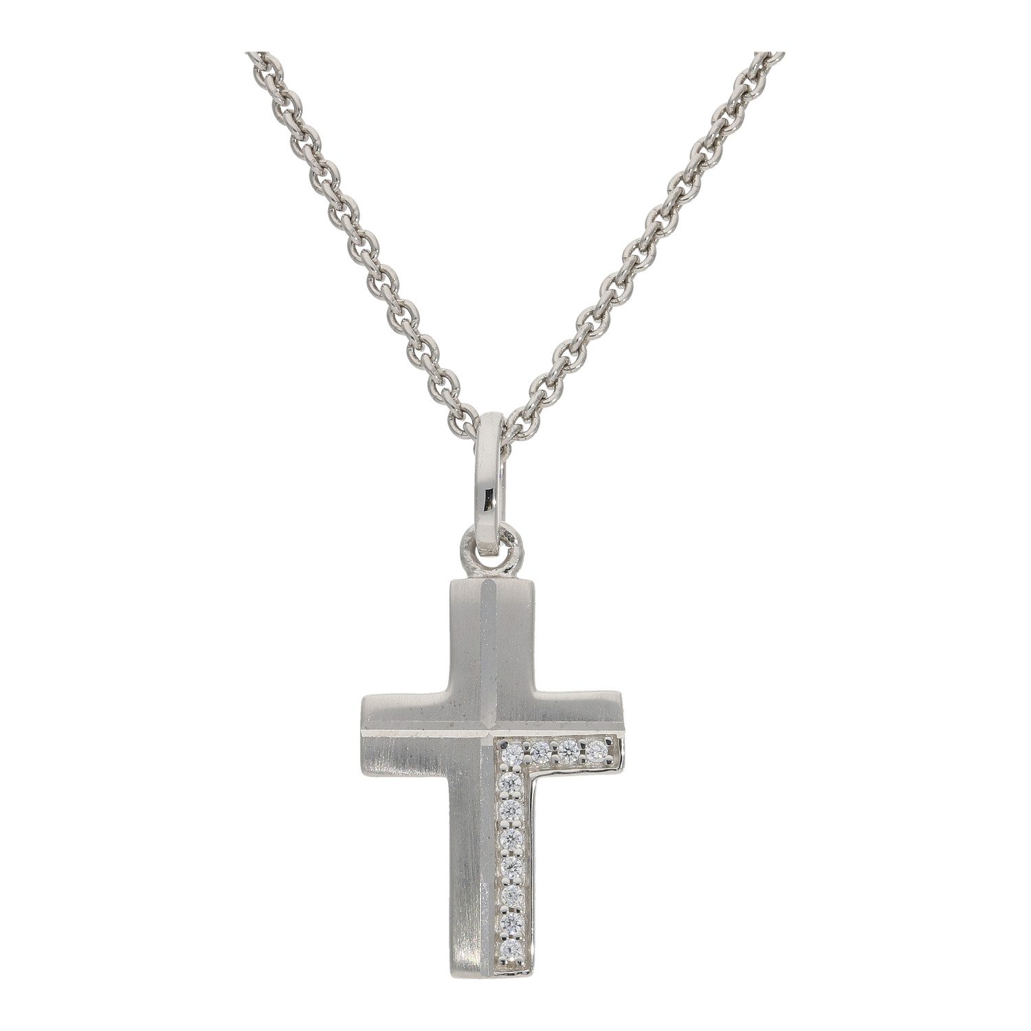 JuwelmaLux Kettenanhänger Damen Kreuz Anhänger mit Zirkonia 925 Silber JL20-02-1346 JuwelmaLux (1-tlg), Schmuckanhänger