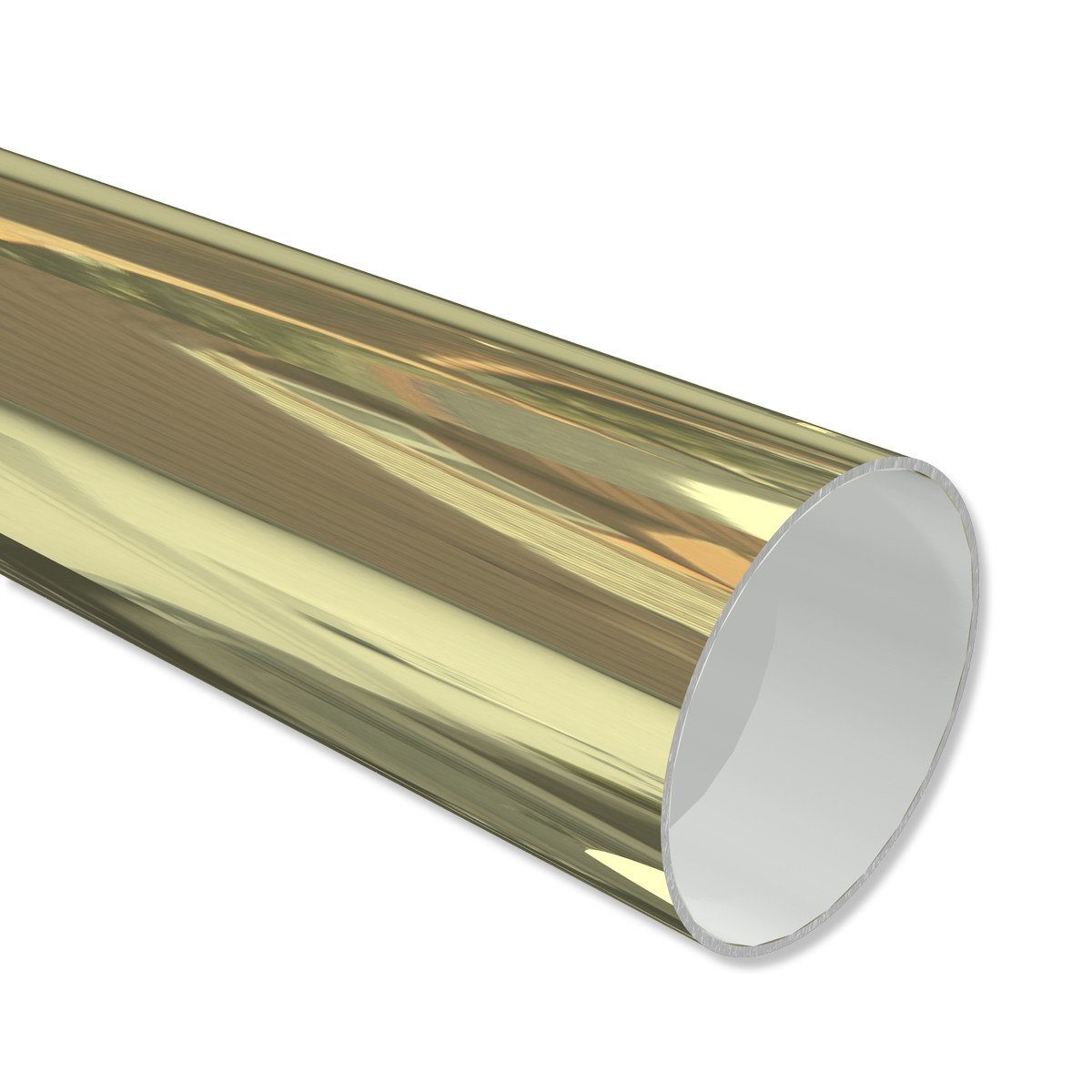 INTERDECO Gardinenrohr, (Stück, 28 mm Durchmesser), Messing-farbig