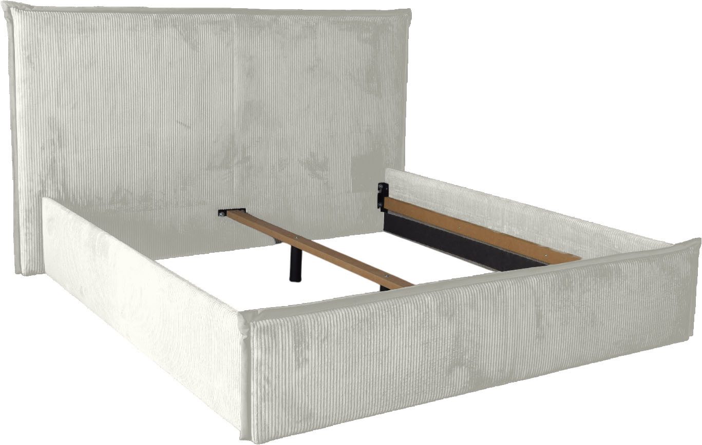 COLLECTION AB Polsterbett Marla erhältlich in der Breite 180x200cm, mit Cordstoff bezogen, wahlweise mit Lattenrost und King-Matratze (28cm)