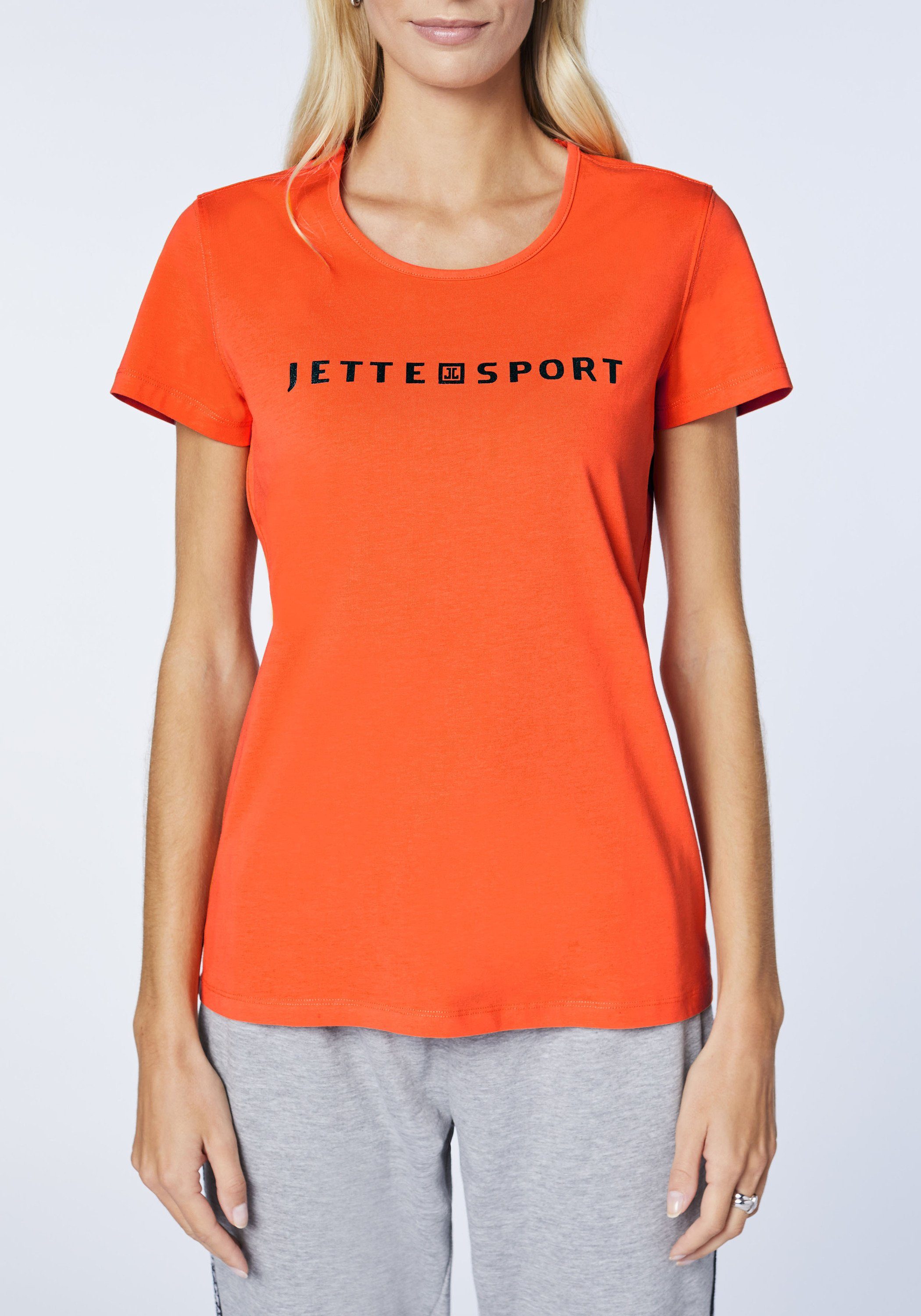 SPORT Flame Print-Shirt 17-1462 mit Label-Print JETTE