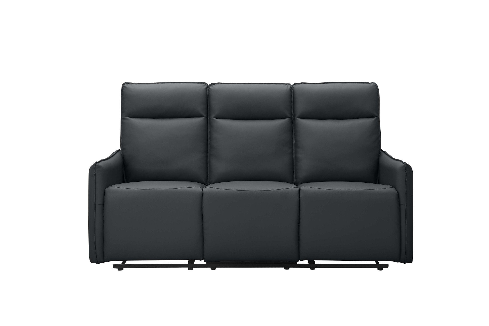 Dorel Home 3-Sitzer Lugo, Kinosofa mit Reclinerfunktion in Kunstleder und Webstoff, mit manueller Relaxfunktion in 2 Sitzen