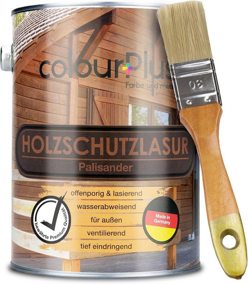 ColourPlus Holzschutzlasur Holzschutzlasur, Holzschutzlasur außen, offenporig, UV- & Witterungsschutz, lasierend