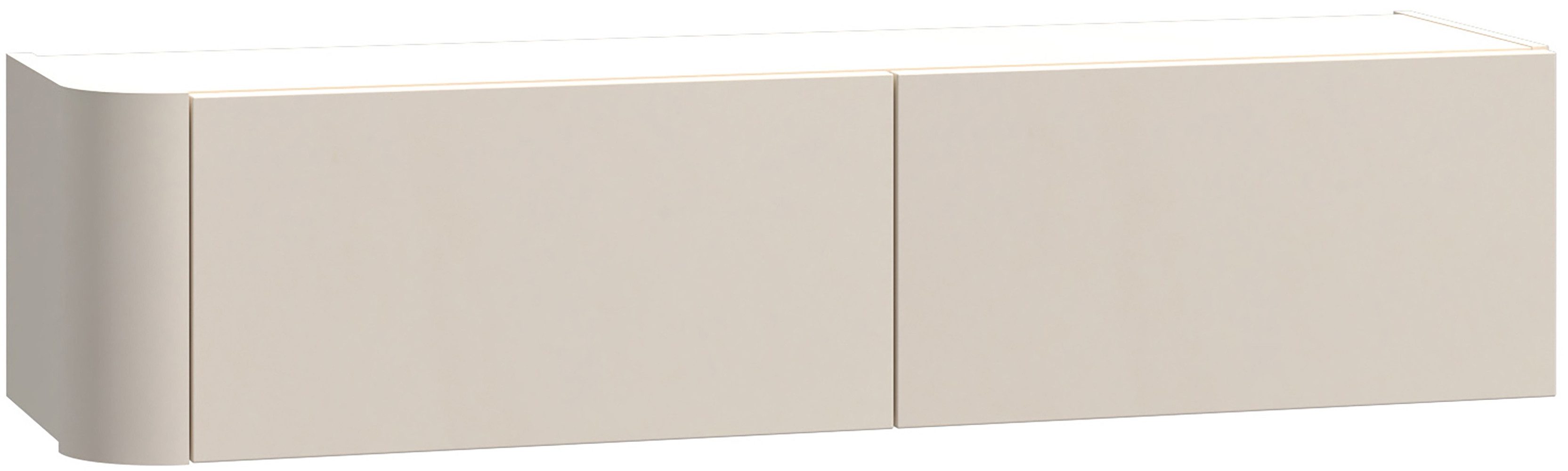 FORTE Wandregal, B/H/T 128,6/30,1/34 cm, Klappen, grifflose Front