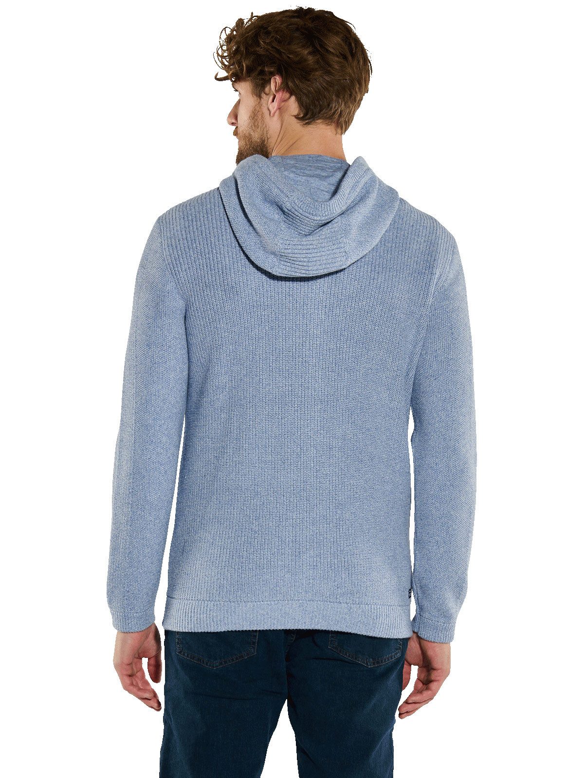 Engbers Strickjacke Herren Strickjacke strukturiert, Hellblau