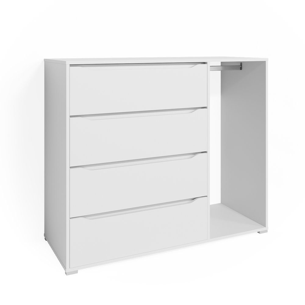 Vicco Kommode Ruben, Weiß, 120 x 101.9 cm