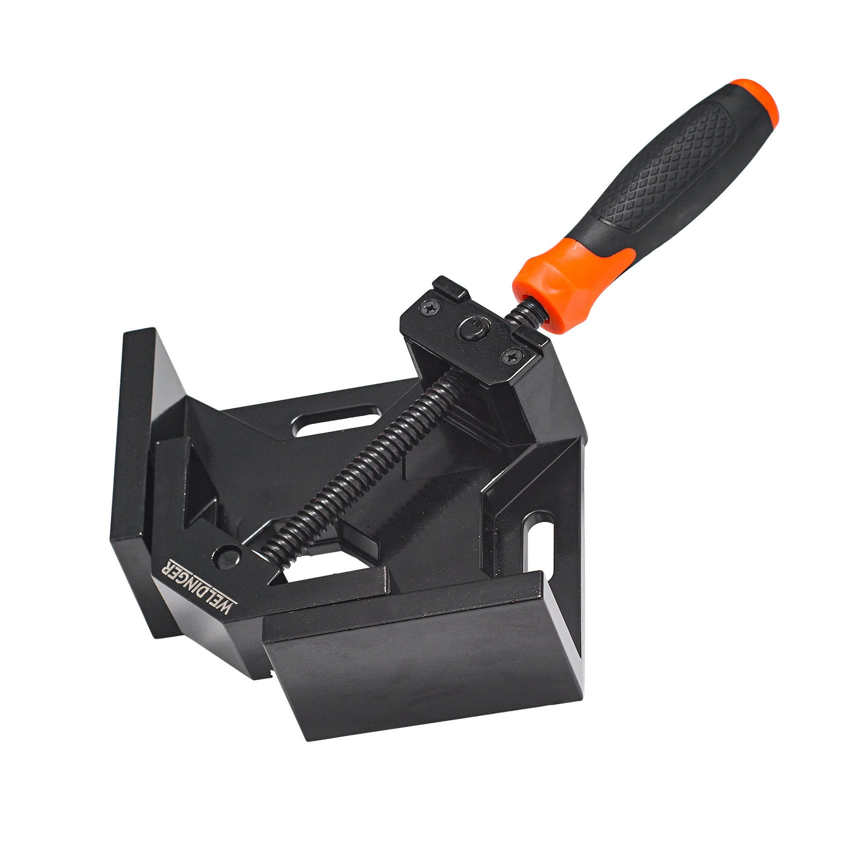 WELDINGER Schraubzwinge Winkelspanner rechtwinklig Spannbereich 70 mm für Metall oder Holz, (1 St), Spannbereich 70 mm, Backenbreite 60 mm, Backentiefe 35 mm