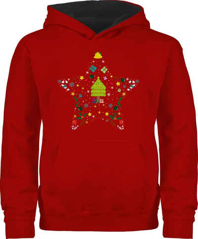 Shirtracer Hoodie Weihnachtsstern Weihnachten Kleidung Kinder