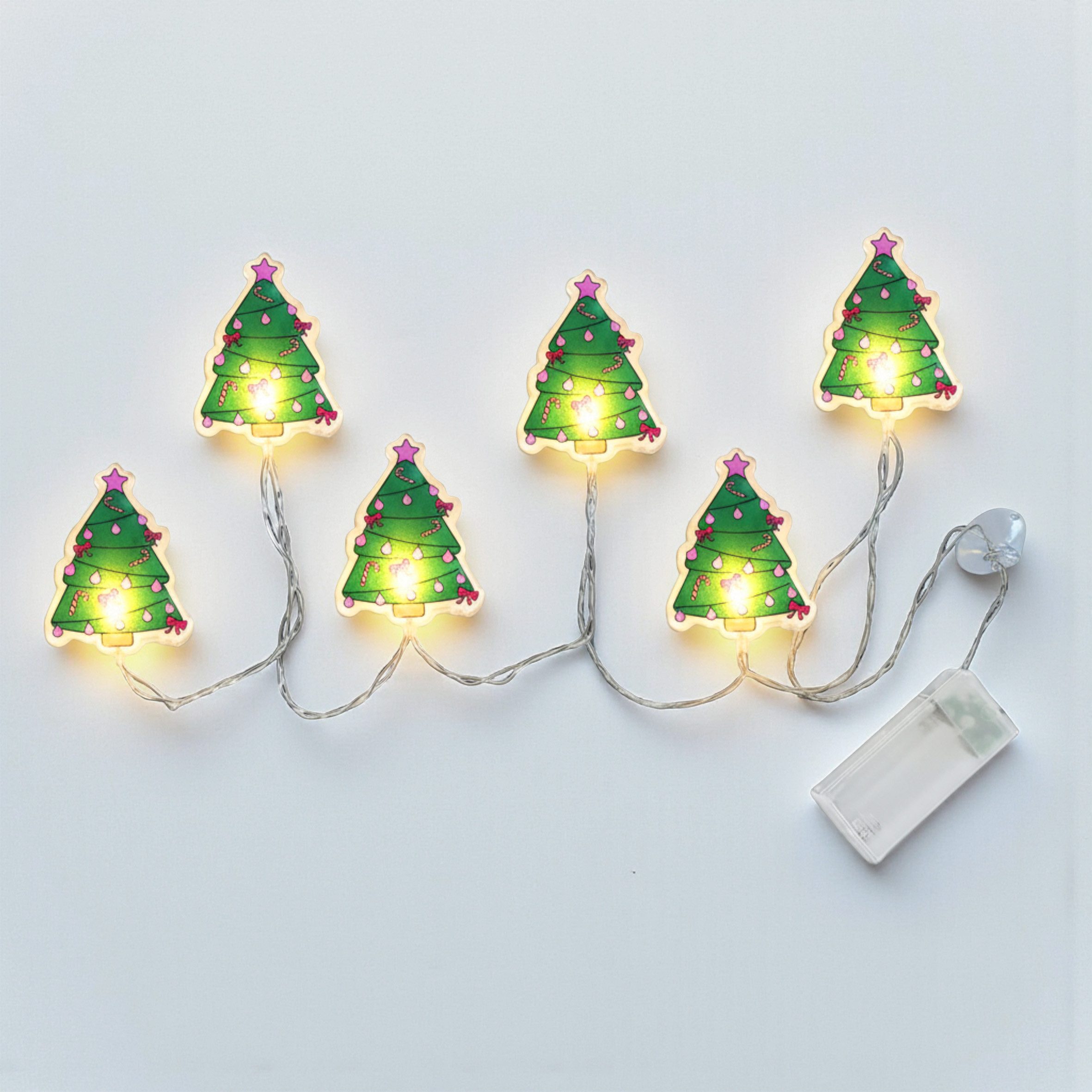 Spetebo LED-Dekofigur LED Figuren Fensteraufkleber Lichterkette 100 cm (Anzahl, 1 St., Stück), mit Timer