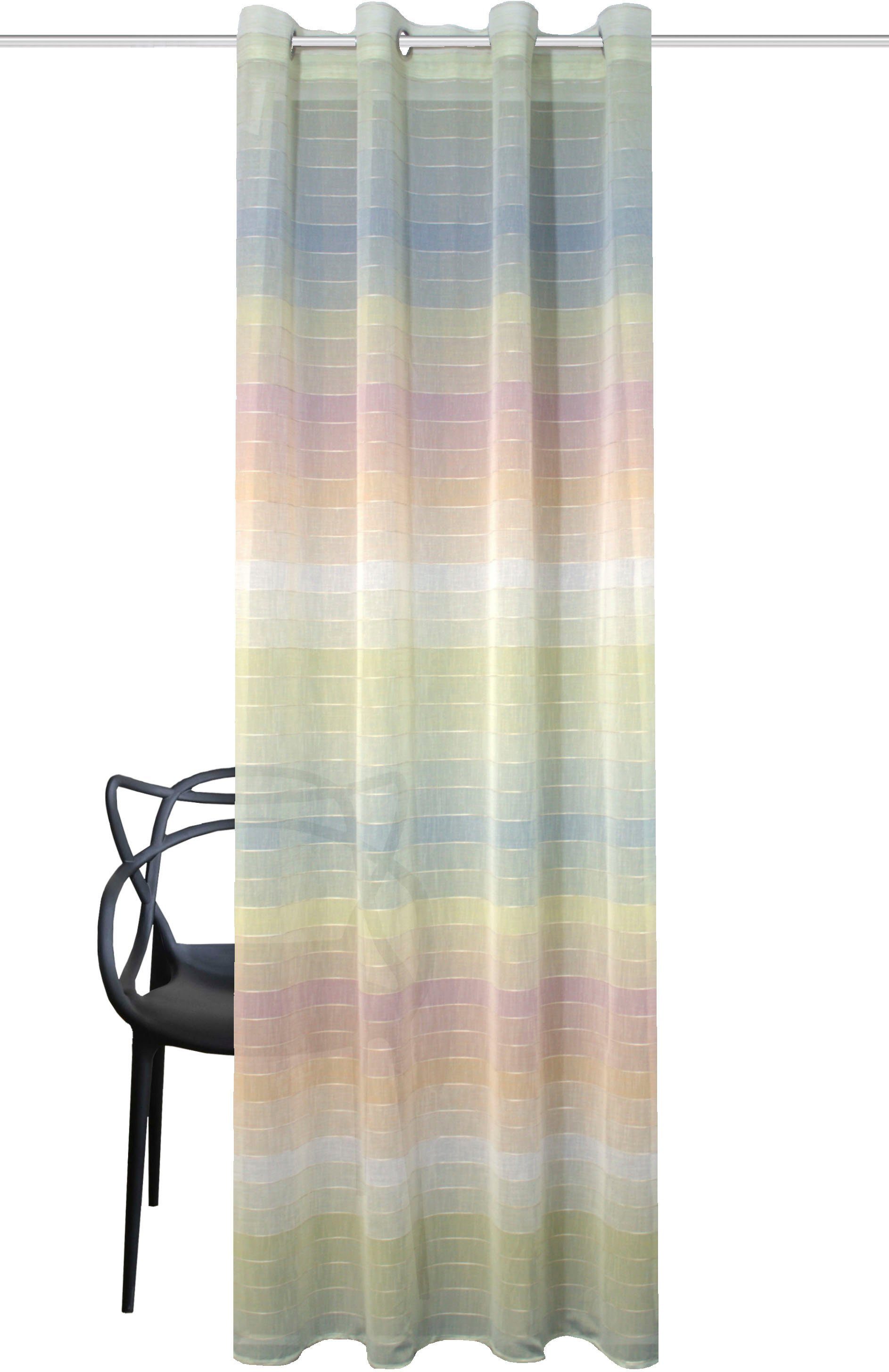 HOME WOHNIDEEN Vorhang RAINBOW (1 St), Ösen, halbtransparent, Ösenschal Que günstig online kaufen