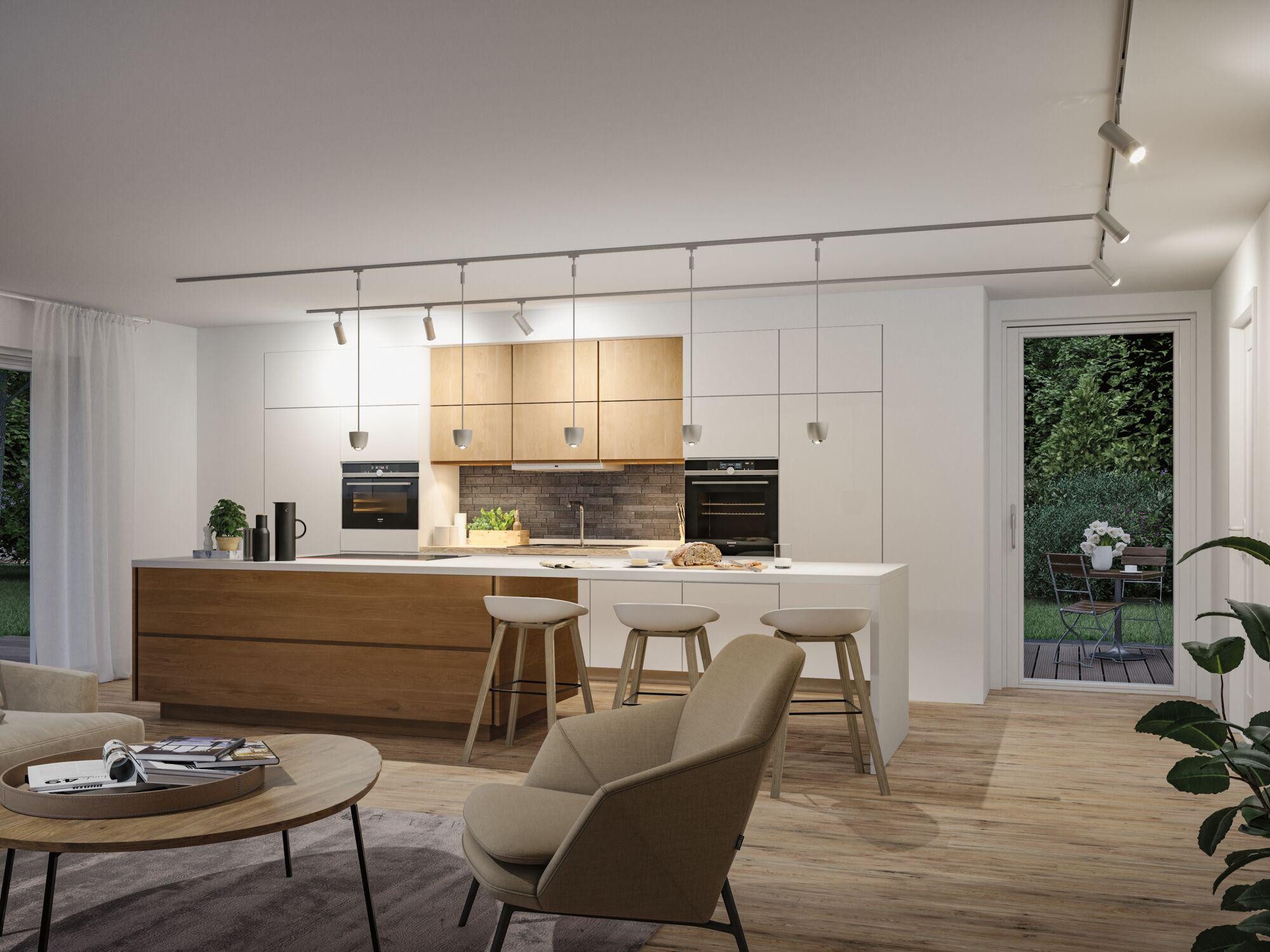 Paulmann Schienensystem-Leuchten Tarie 230lm 4,5W RGBW+ dimmbar 230V, Dimmer, Farbsteuerung, Farbwechsel, Memoryfunktion, LED fest integriert, Tageslichtweiß, Smart Home