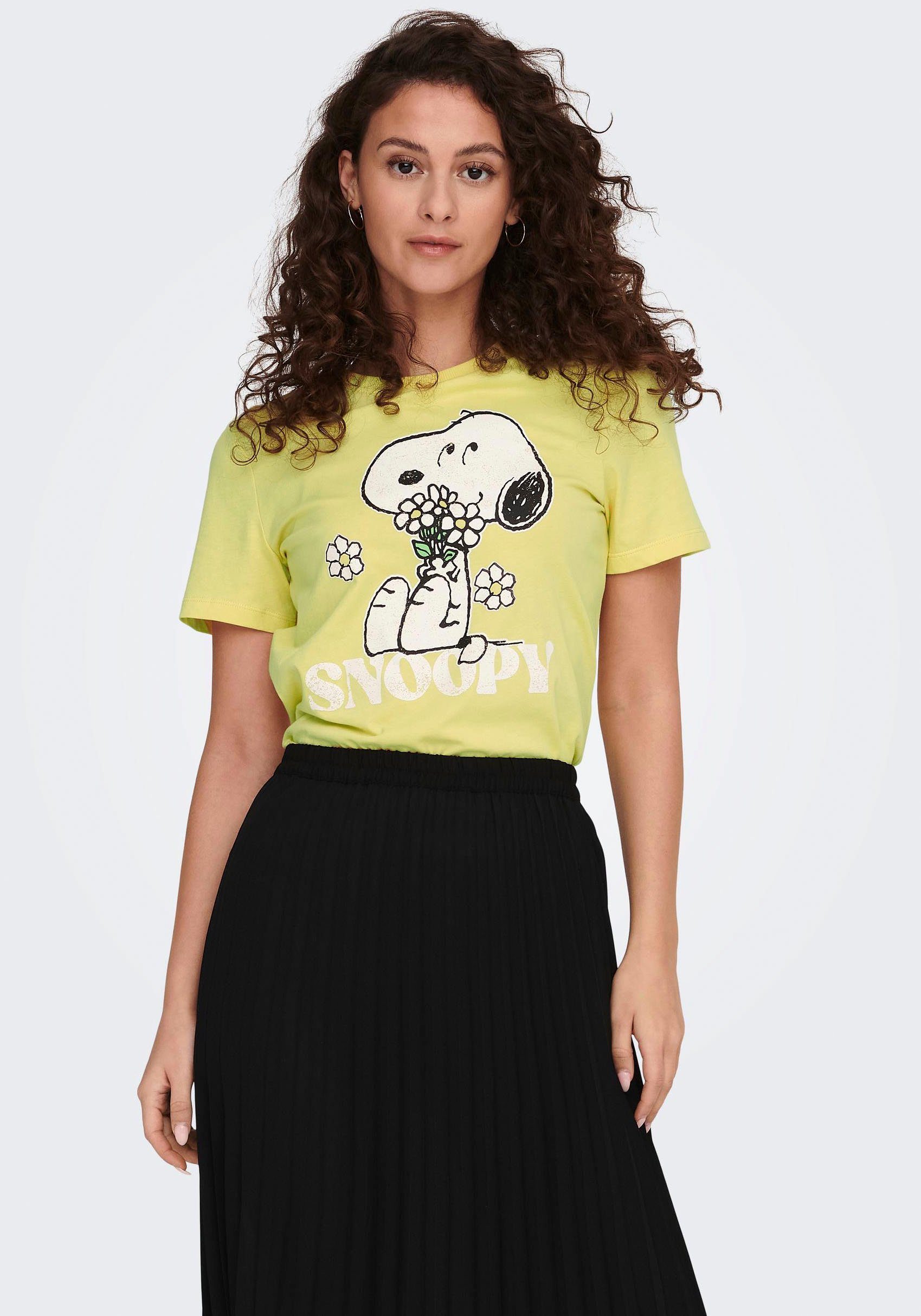 ONLY Kurzarmshirt ONLPEANUTS REG S/S FLOWER TOP BOX JRS unterschiedliche Snoopy Prints Sundress Print:Flowers | T-Shirts