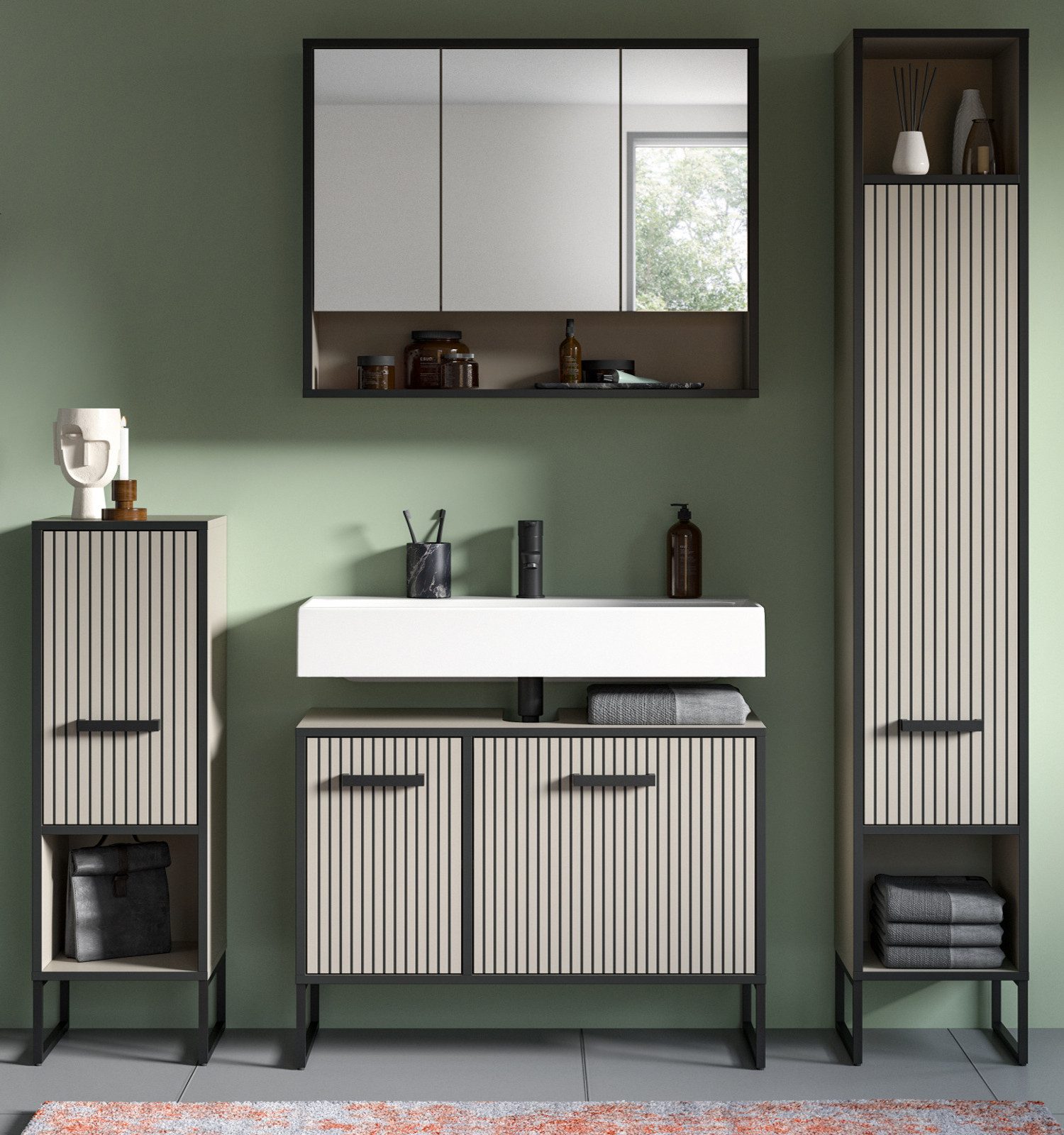 Inn.Furn Badmöbel-Set Scana, (Badezimmer in Sand günstig online kaufen