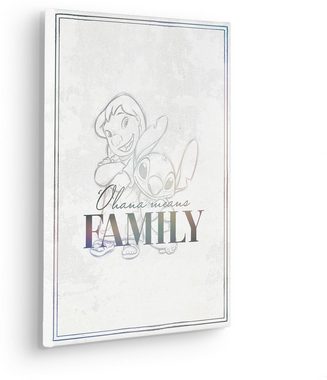 Komar Leinwandbild Keilrahmenbild - Lilo & Stitch Family Goals - Größe 30 x 40 cm, Disney (1 St)