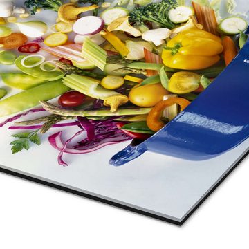 Posterlounge XXL-Wandbild Science Photo Library, Gemüse fällt in einen Topf, Küche Fotografie
