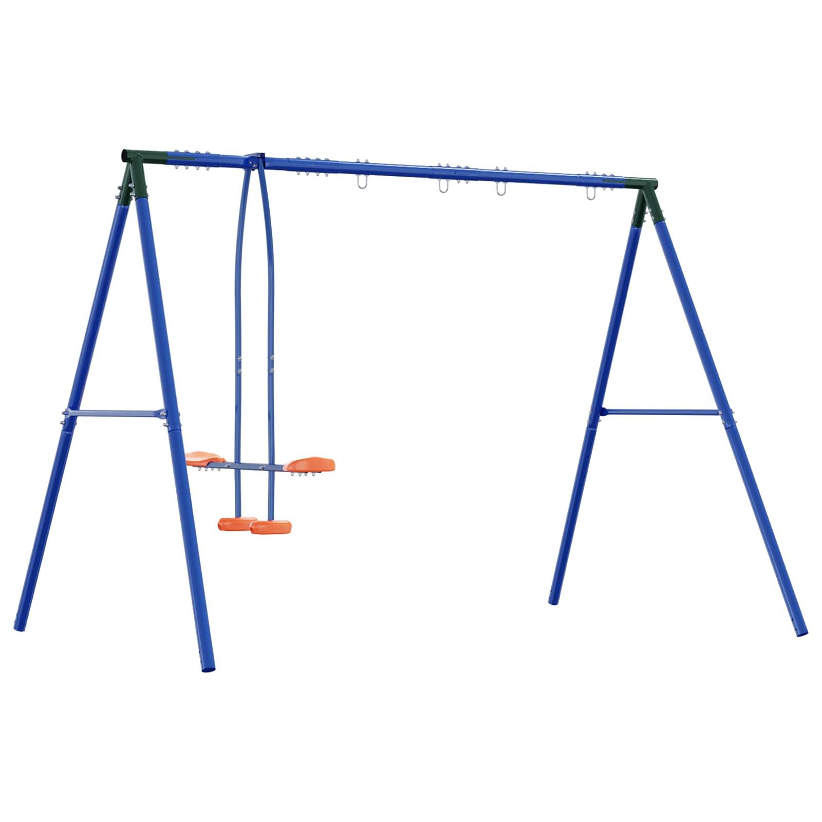 Spielturm Schaukelgestell für draußen mit Schwebesitz für bis zu 4 Kinder