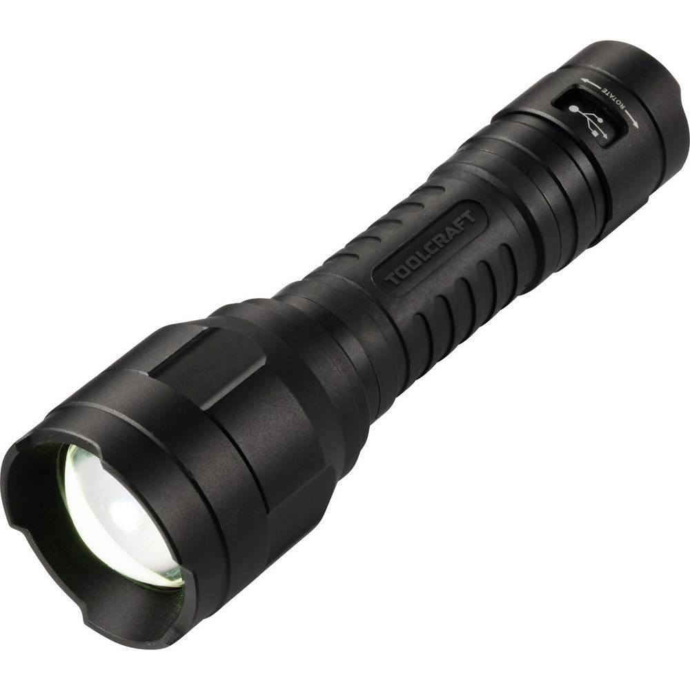 TOOLCRAFT Taschenlampe TO-10153320, Einstellbare Punktgröße, verstellbar, mit USB-Schnittstelle