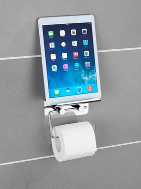 WENKO Toilettenpapierhalter, mit Soft-Touch Smartphone-Ablage