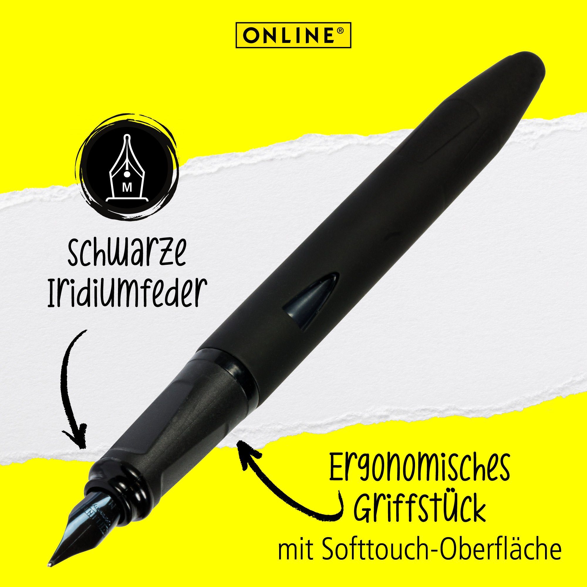 Online Pen Füller Switch Plus, ergonomisch, ideal für die Schule, mit Stylus-Tip