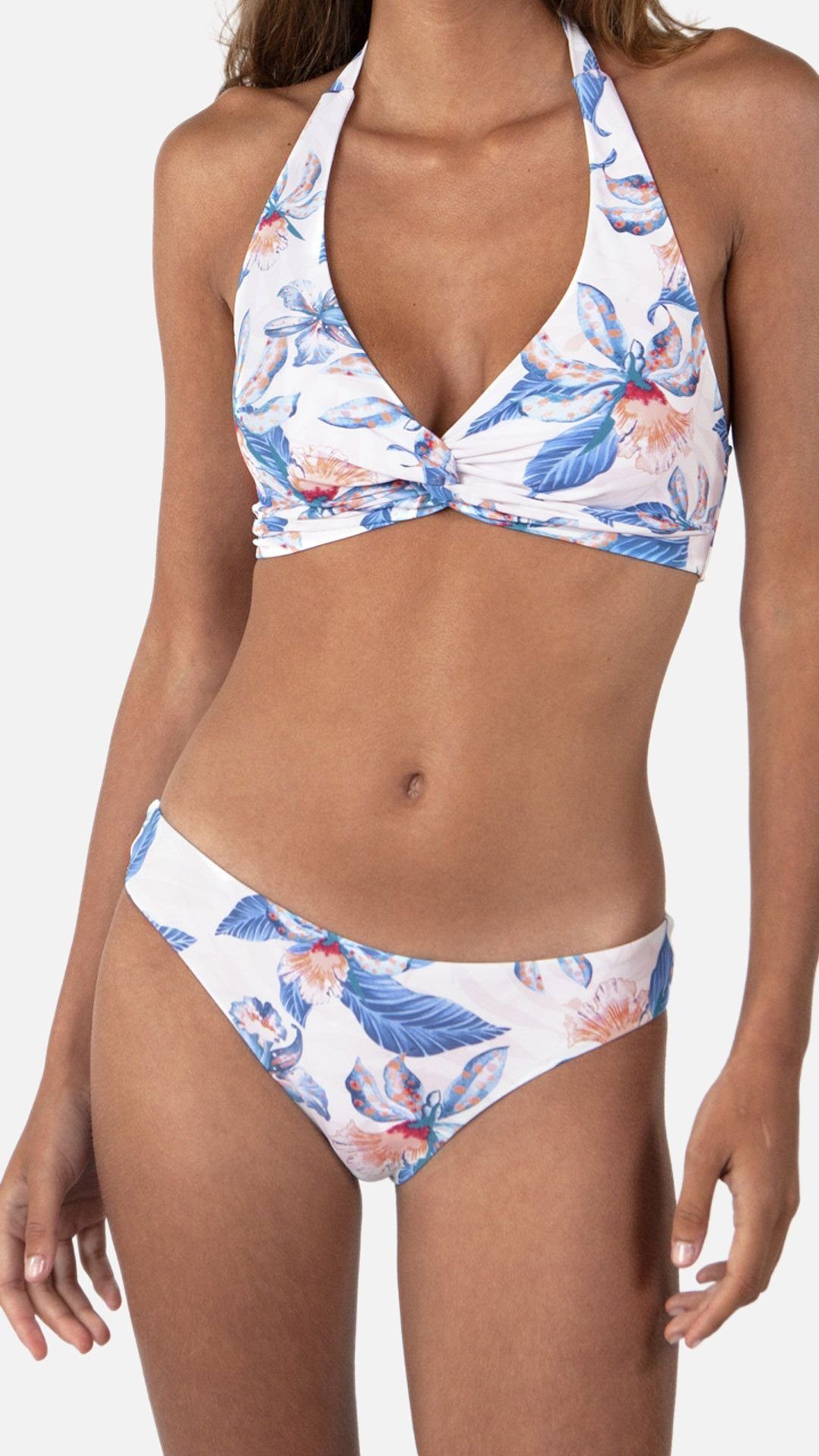 Minke Bikinihose Bikini-Hose BARTS Barts mit Hipster weiß Blumenprint
