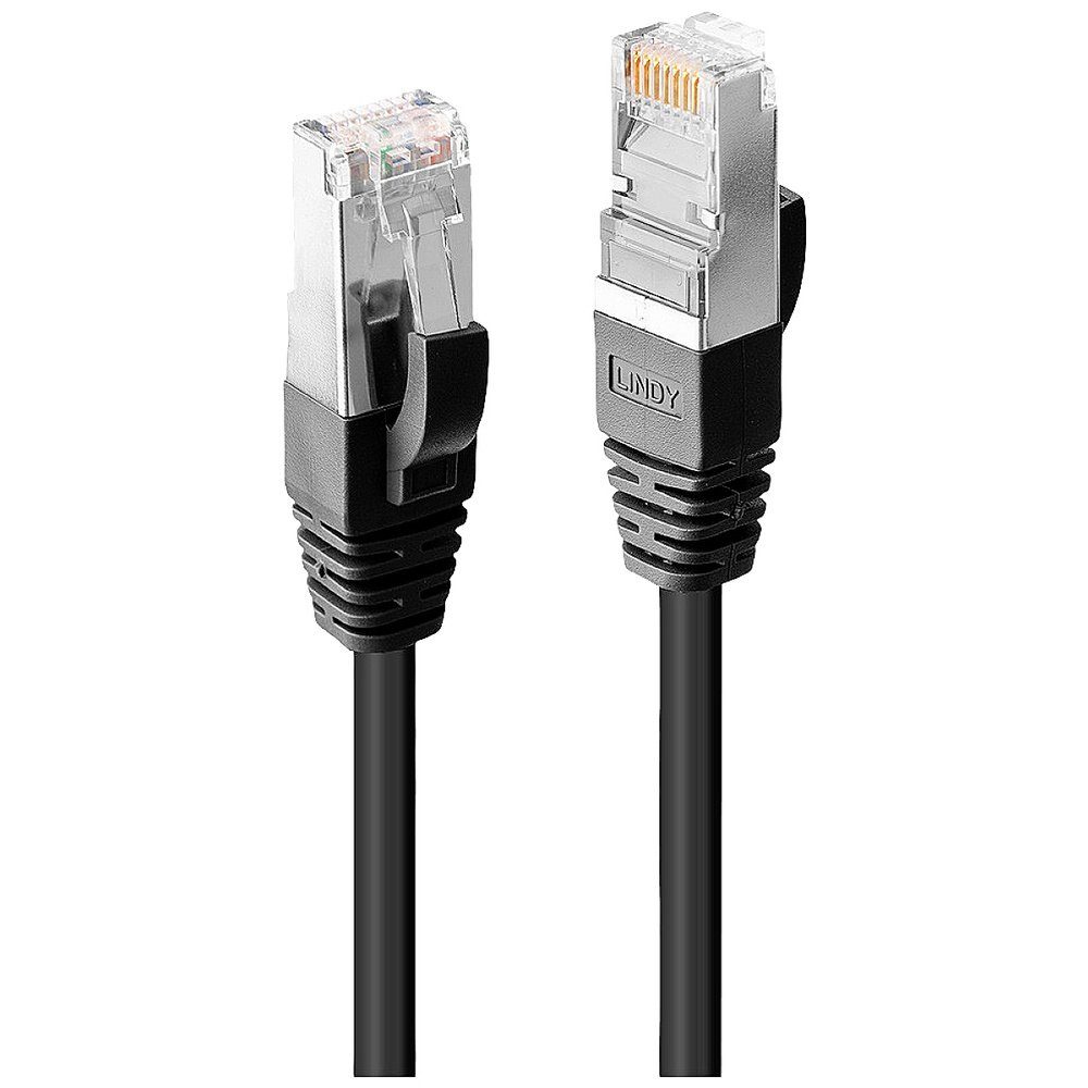 LINDY 45605 RJ45 Netzwerkkabel, Patchkabel CAT 6 S/STP 5.00 m Schwarz Netzkabel