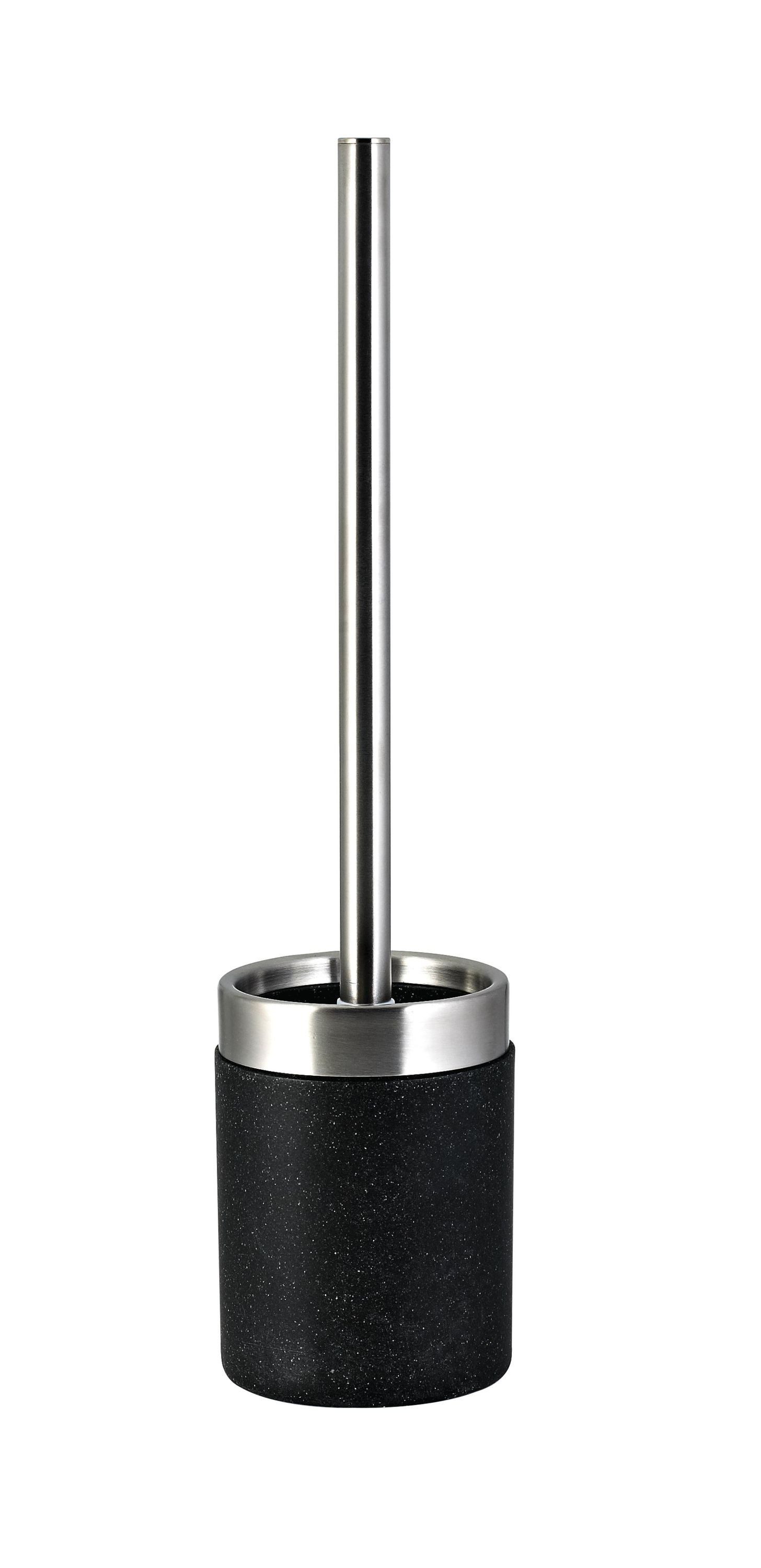 Badaccessoire-Set WC-Bürste Stone schwarz