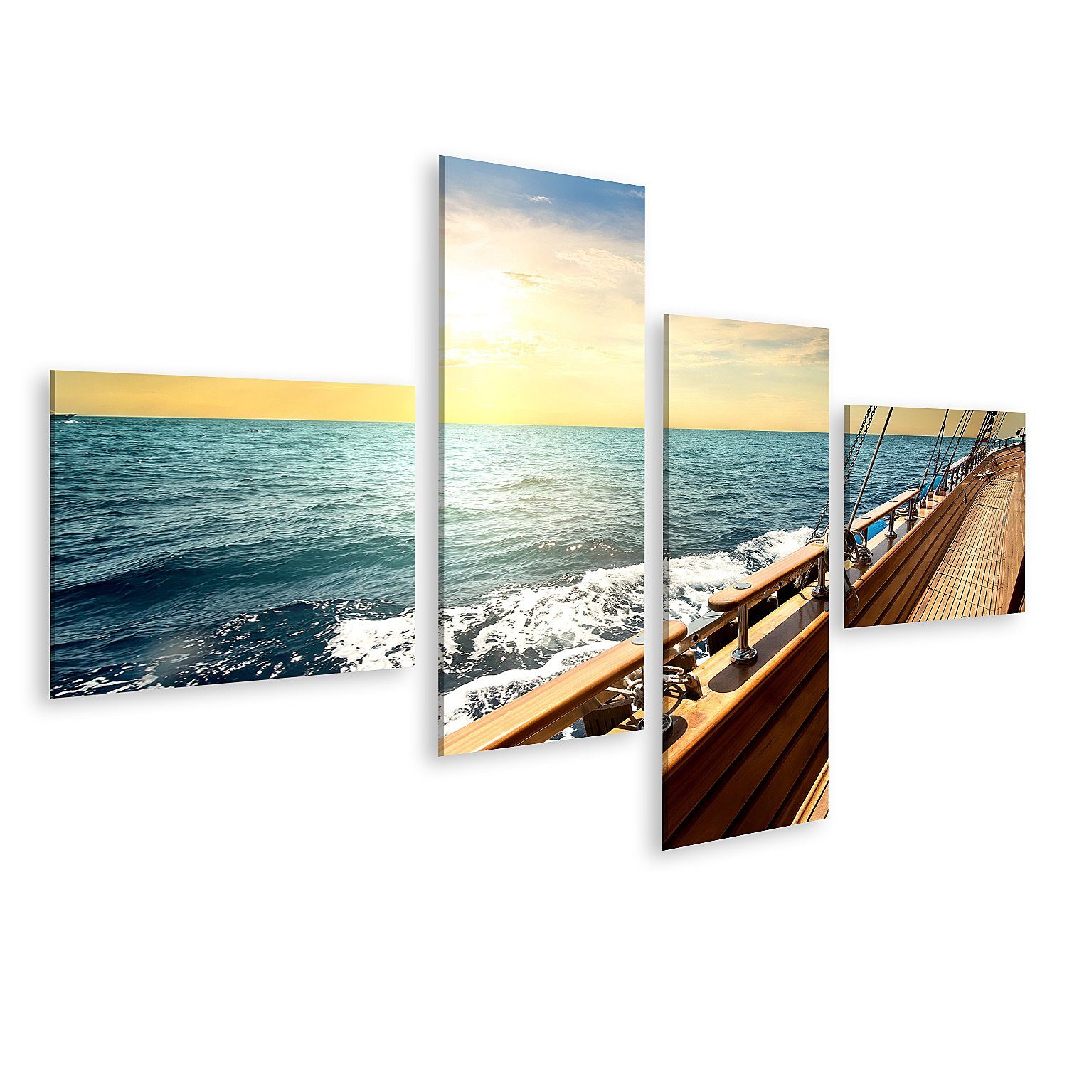 islandburner Leinwandbild Bild auf Leinwand Segelboot Im Roten Meer Auf Den Sonnenuntergang Wan