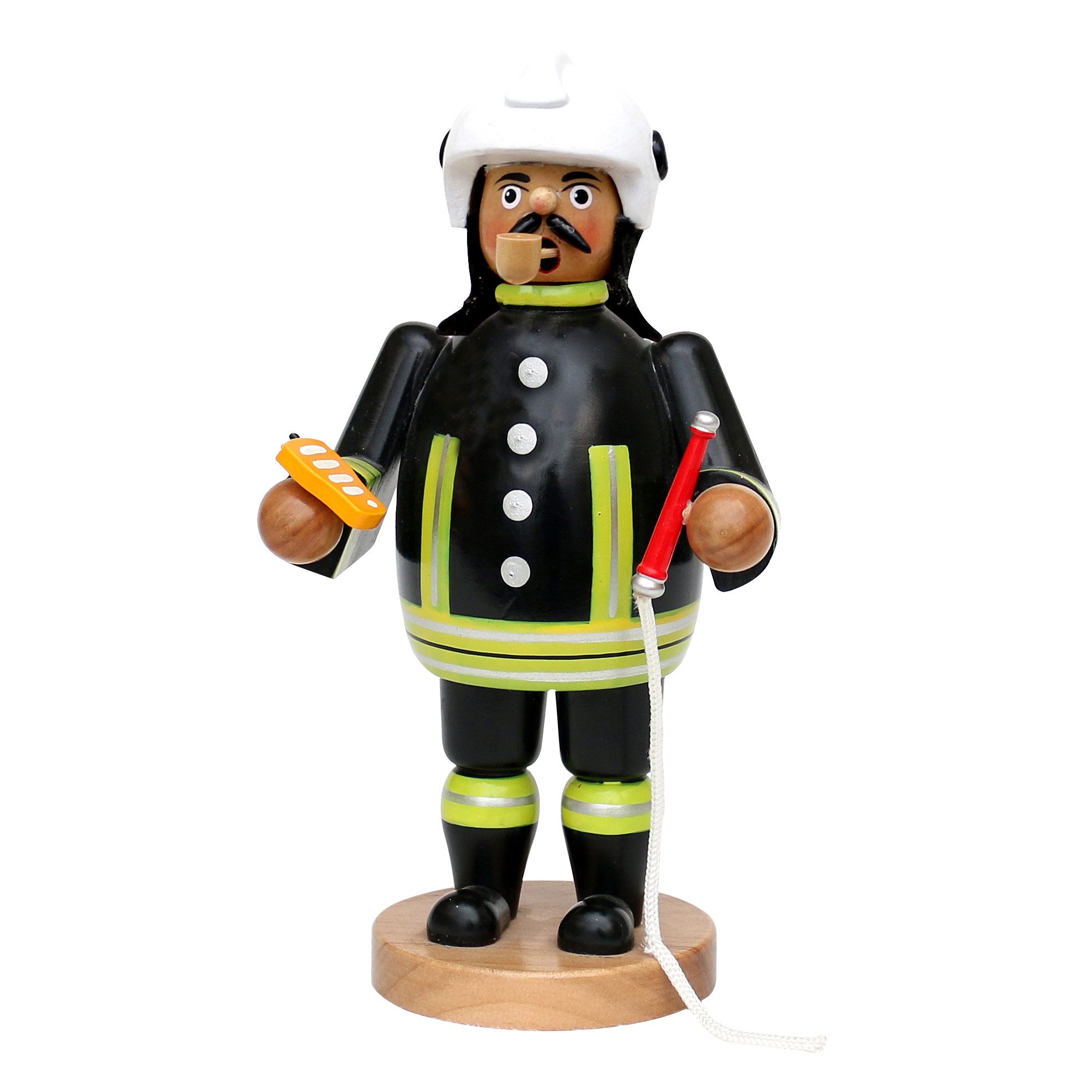 Dekohelden24 Фигурка курильщик Holz Räuchermann / Фигурка курильщик als Feuerwehr, L / B / H: 12 x 9,5 x 22 cm.