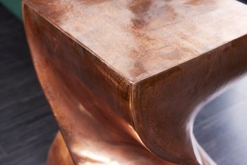 riess-ambiente Beistelltisch TWIST 30cm kupfer geflammt, Hocker · Metall · Modern Design · poliert