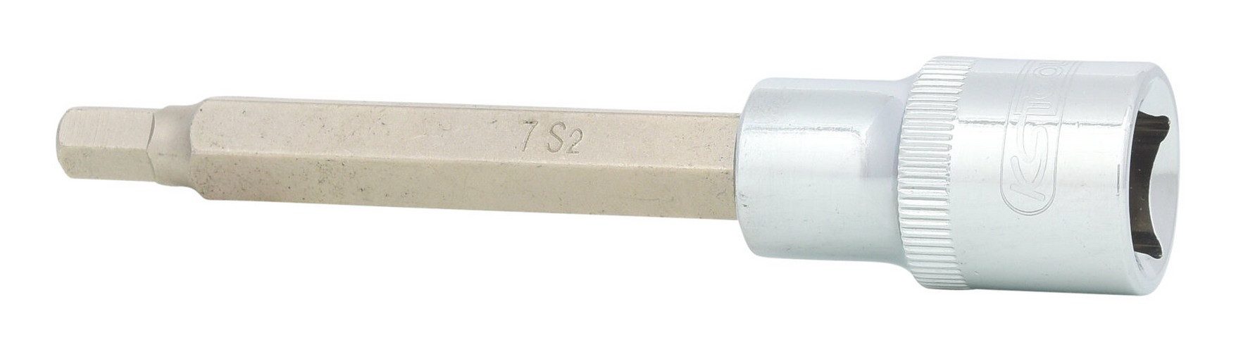 KS Tools Sechskant-Bit CHROMEplus, 1/2" Stecknuss Innensechskant, lang, 7 mm