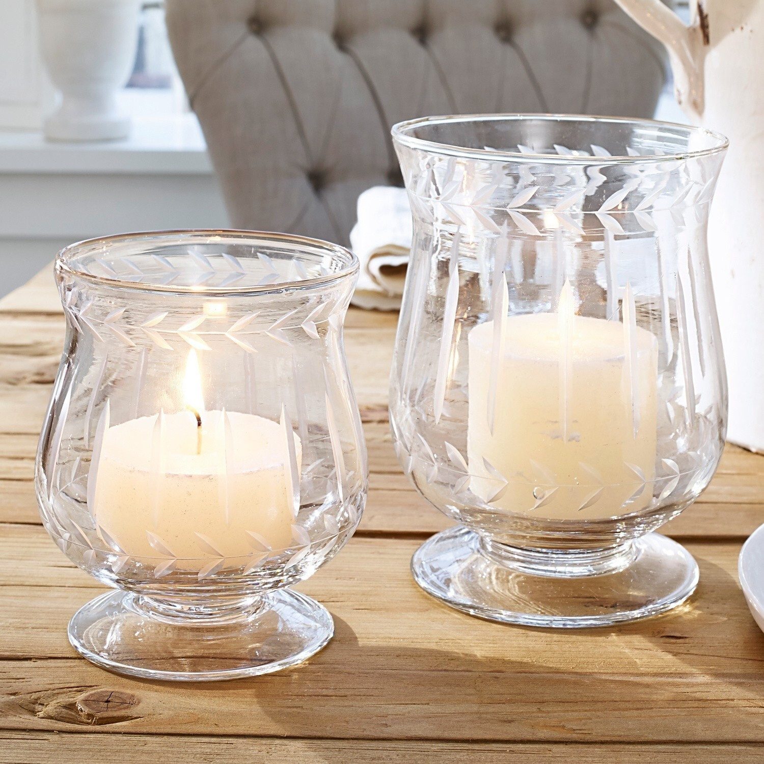 Mirabeau Windlicht Windlicht 2er Set Moon klar (2er Set, 2er Set)