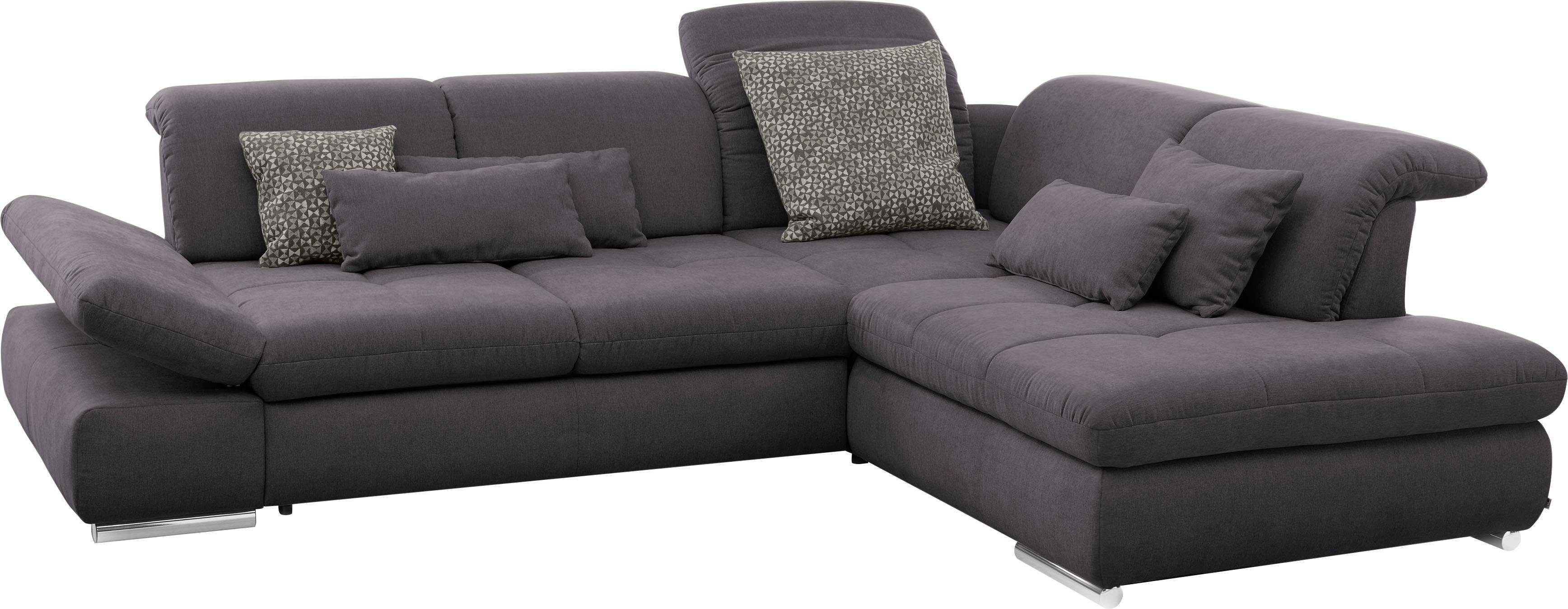set one by Musterring Ecksofa SO 4100 mit komfortablen Federkern und Kopfteilverstellung, wahlweise mit Bettfunktion und Sitztiefenverstellung, L-Form