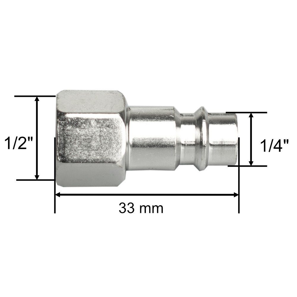 Druckluftanschluss-Stecker + 5 Kupplung, Druckluftwerkzeug Stück (1-St) Set GEKO