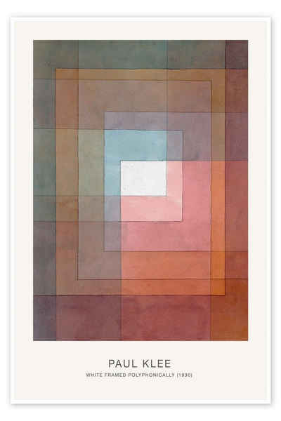 Posterlounge Poster Paul Klee, White Framed Polyphonically, 1930, Malerei