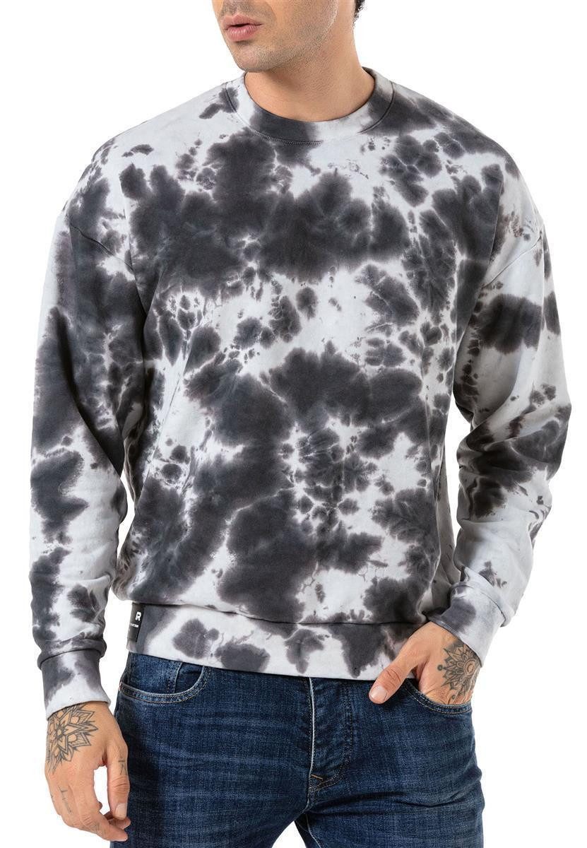 RedBridge Sweatshirt dezent oversized im Batik Look