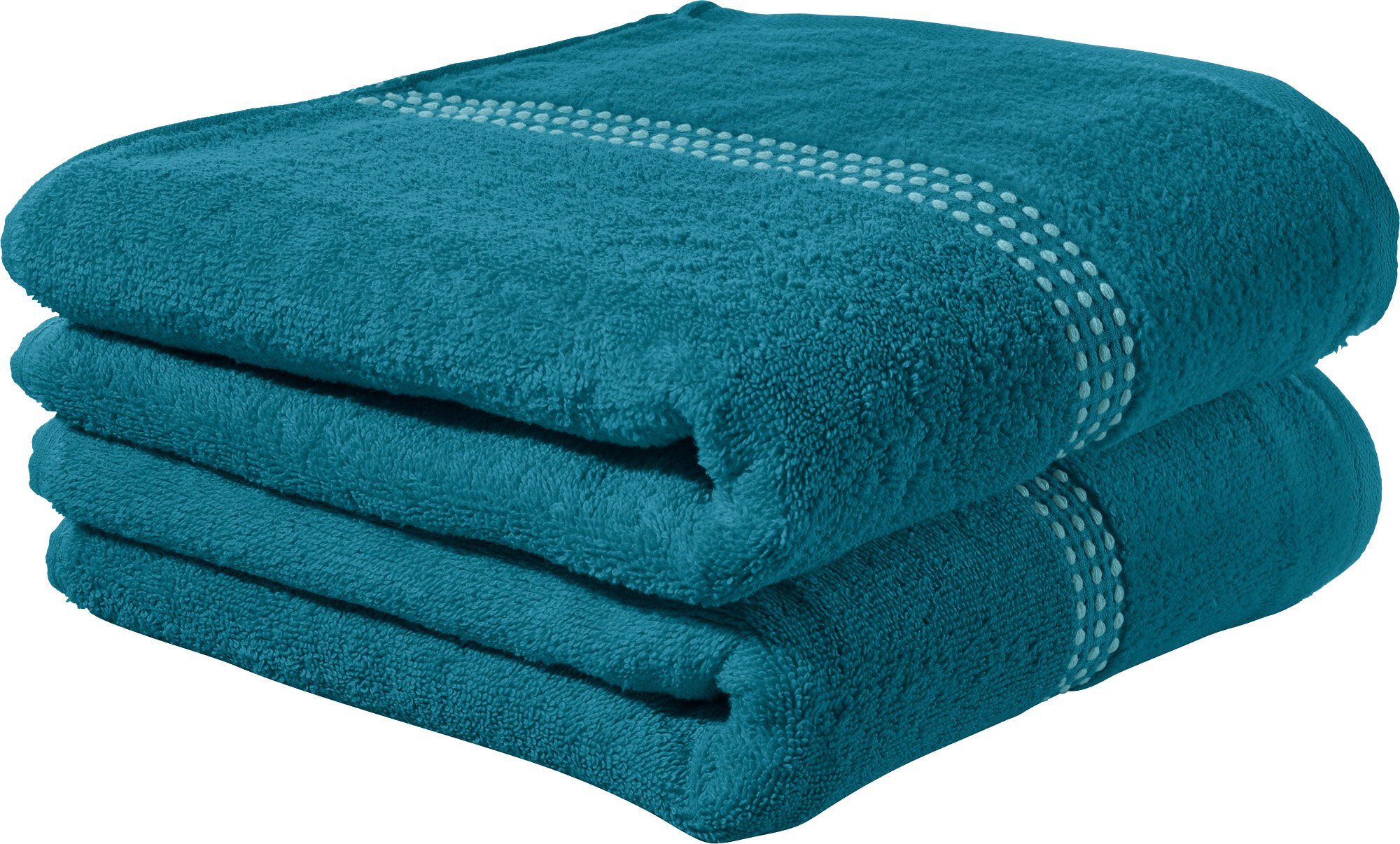 Erwin Müller Duschtuch Duschtuch "Mannheim" 2er-Pack, Velours-Frottier, Walk-Frottier Uni