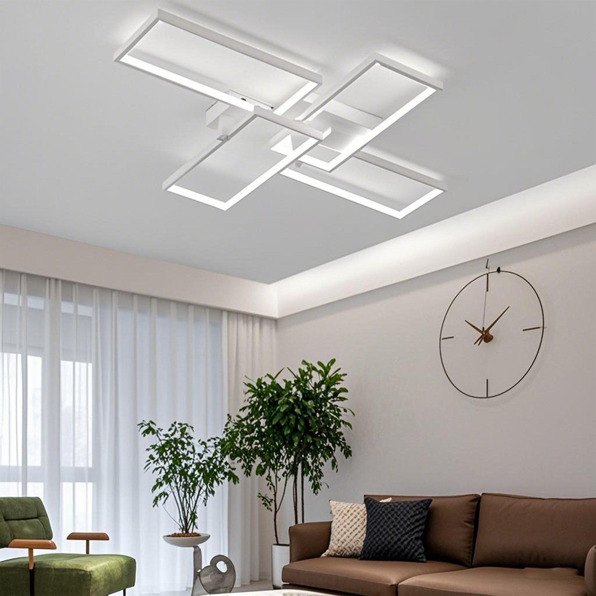 YINDN Deckenleuchte 90*65cm LED Deckenleuchten, Stufenlos günstig online kaufen
