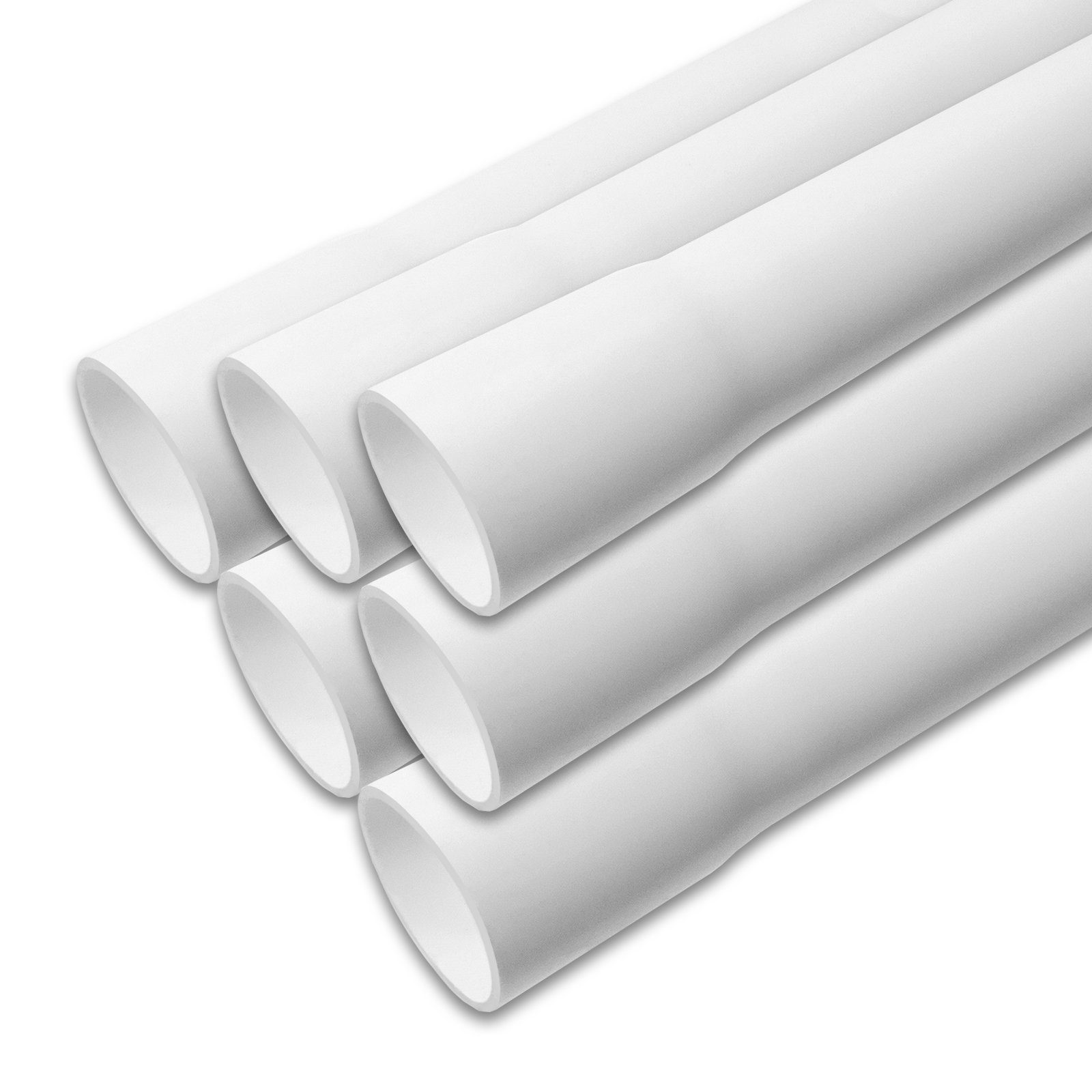 Midori Kabelführung (Packung, Packungsinhalt = 12 Elektrorohre mit je 1m Länge), Elektrorohr M25 Stangenrohr Leerrohr PVC gemufft 25 mm 12 m