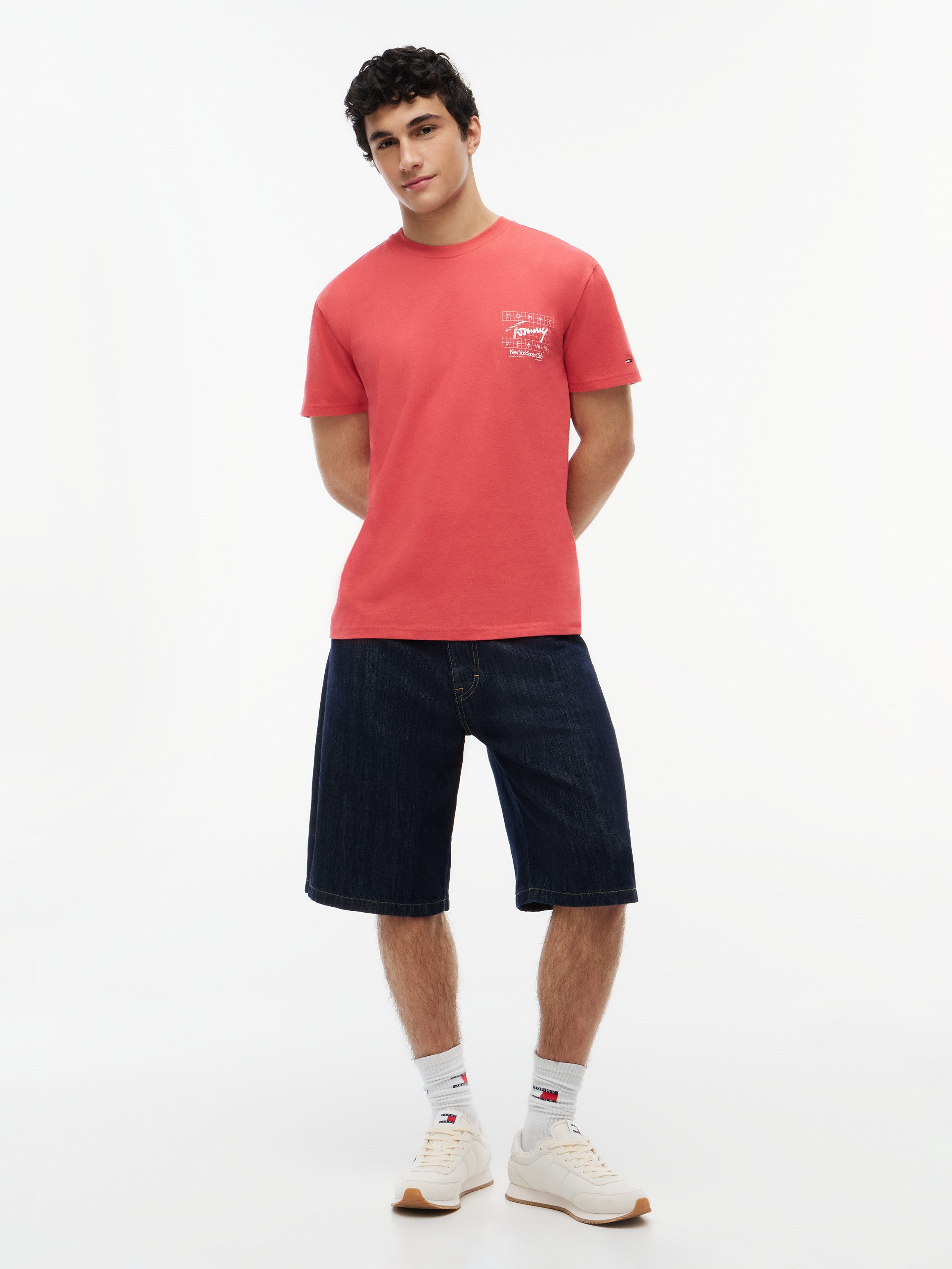 Tommy Jeans T-Shirt TJM REGULAR SIGNATURE FLAG – Bild 4 von 5