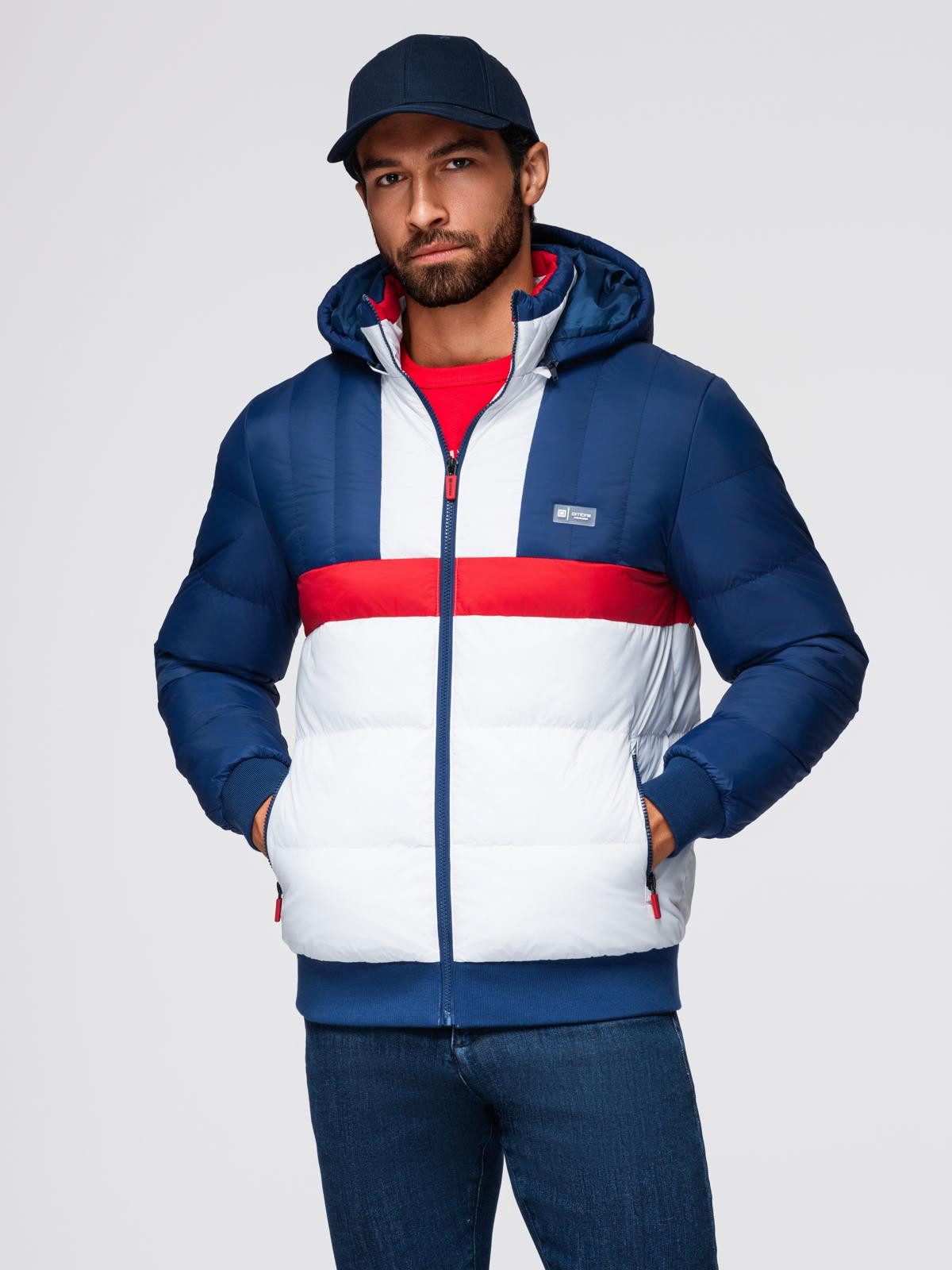 OMBRE Winterjacke Farbenfrohe sportliche Herrenjacke im günstig online kaufen