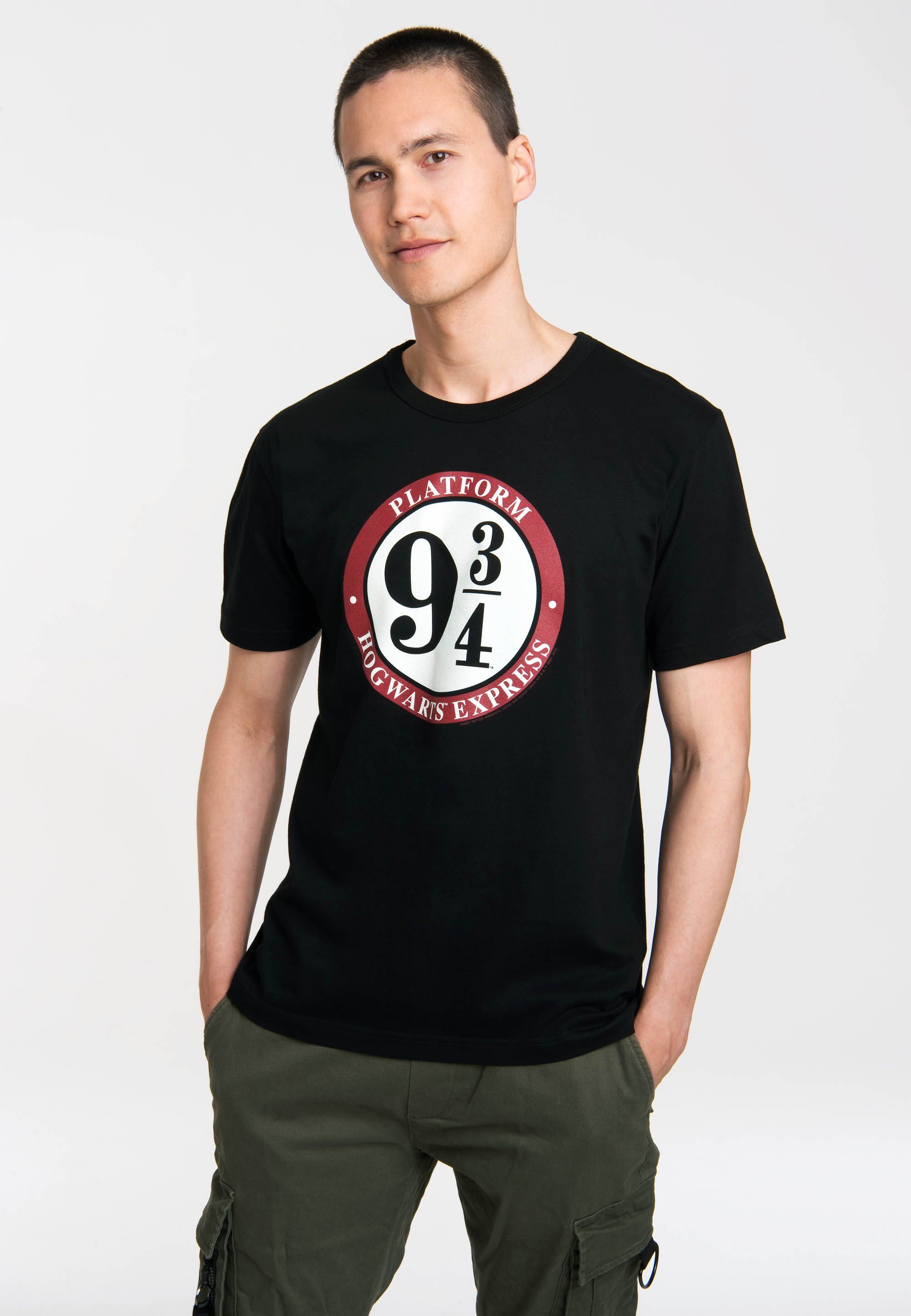 LOGOSHIRT T-Shirt Harry Potter - Platform 9 3/4 mit Harry Potter Hogwarts Express-Motiv