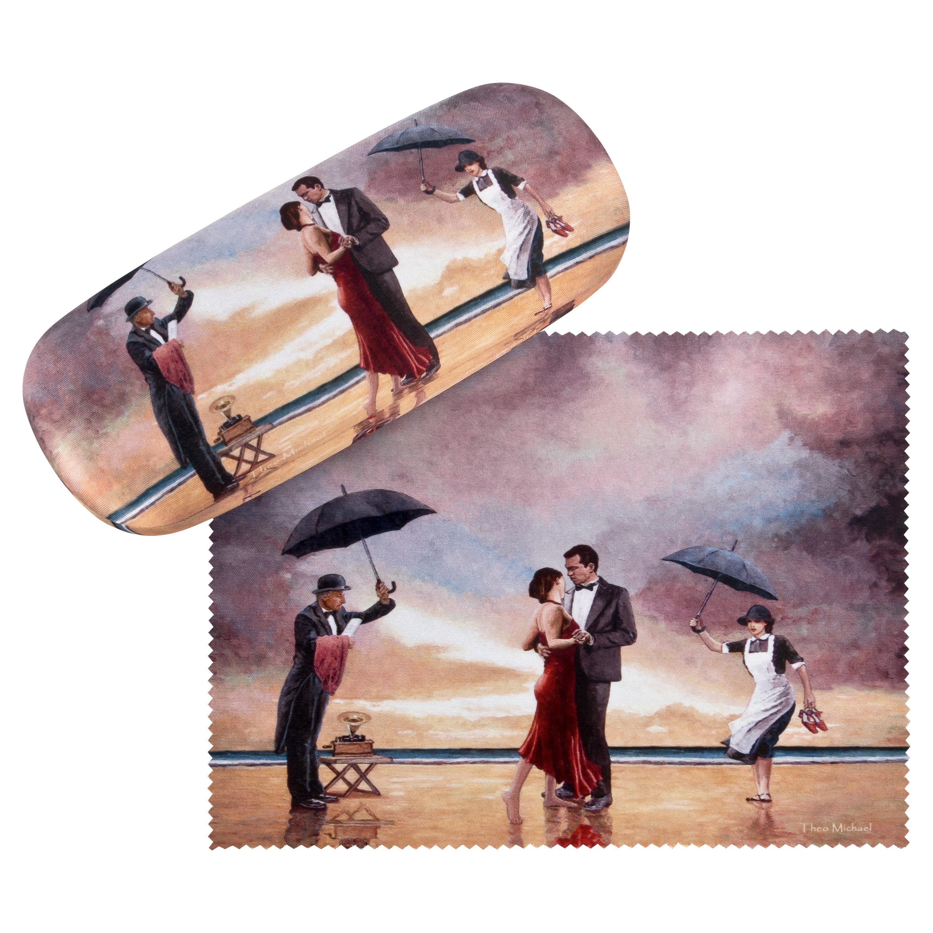 von Lilienfeld Brillenetui Theo Michael: Hommage to the Singing Butler Kunst Hardcase, stabiles mit Mikrofaser bezogenes Hardcase