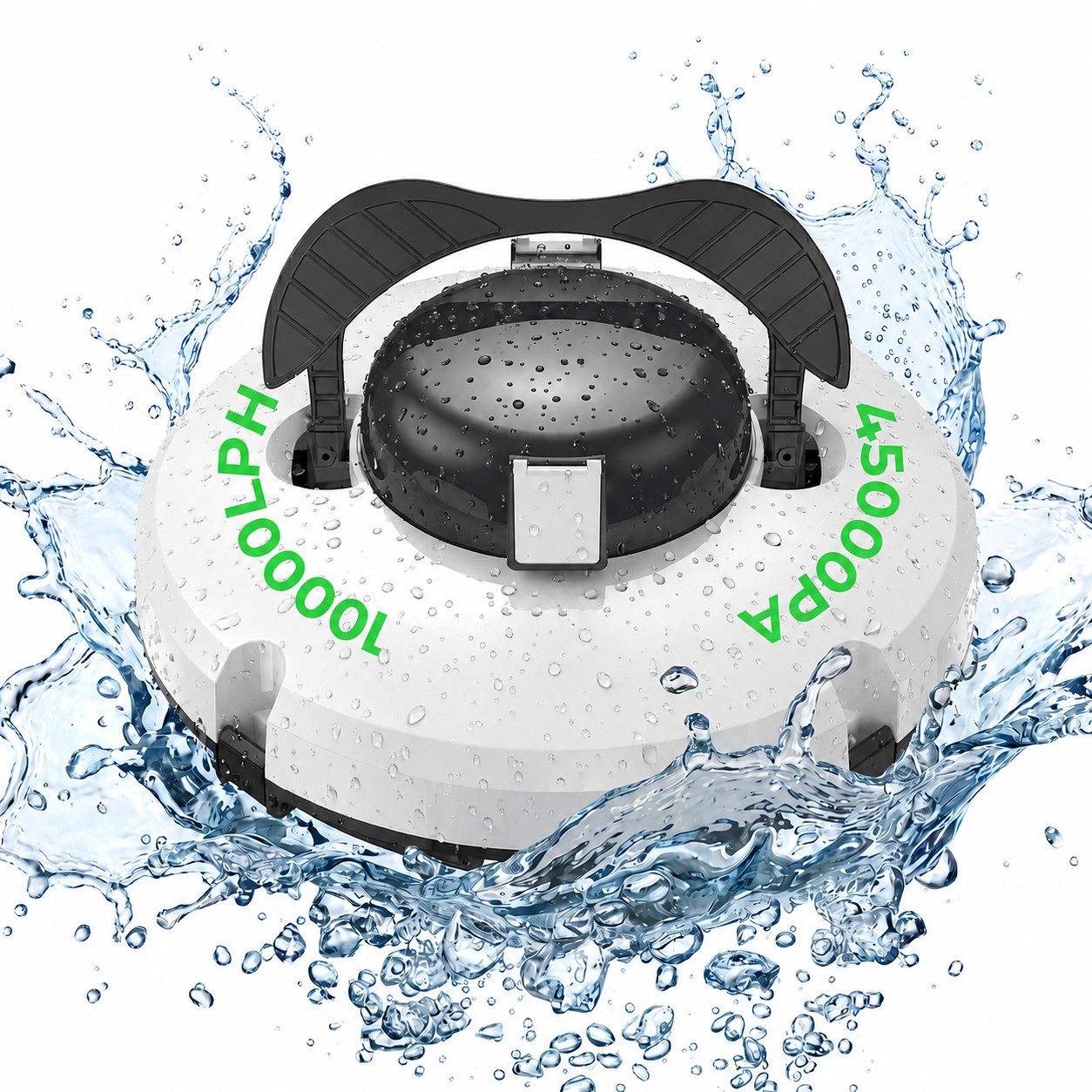 CkeyiN Pro Poolroboter Kabellos Poolsauger,120 Min Laufzeit,bis 100m²,Selbstparken, (15° Steigwinkel,IPX8), für Einbau- und Aufstellpools,Flache Pools