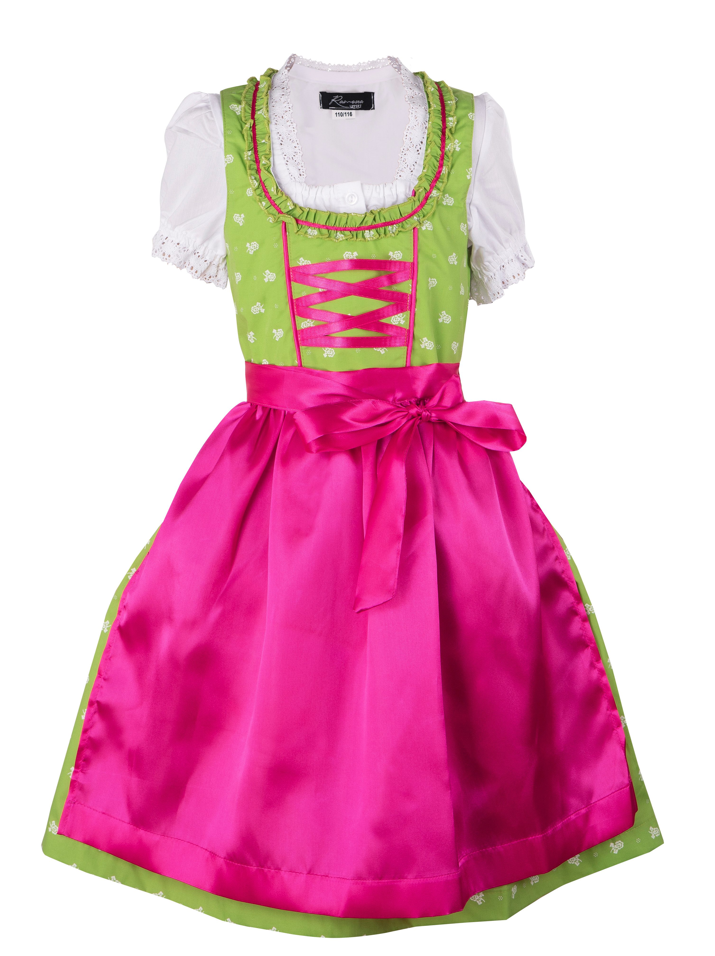 Ramona Lippert Dirndl Franziska hellgrün Kinderdirndl mit Bluse
