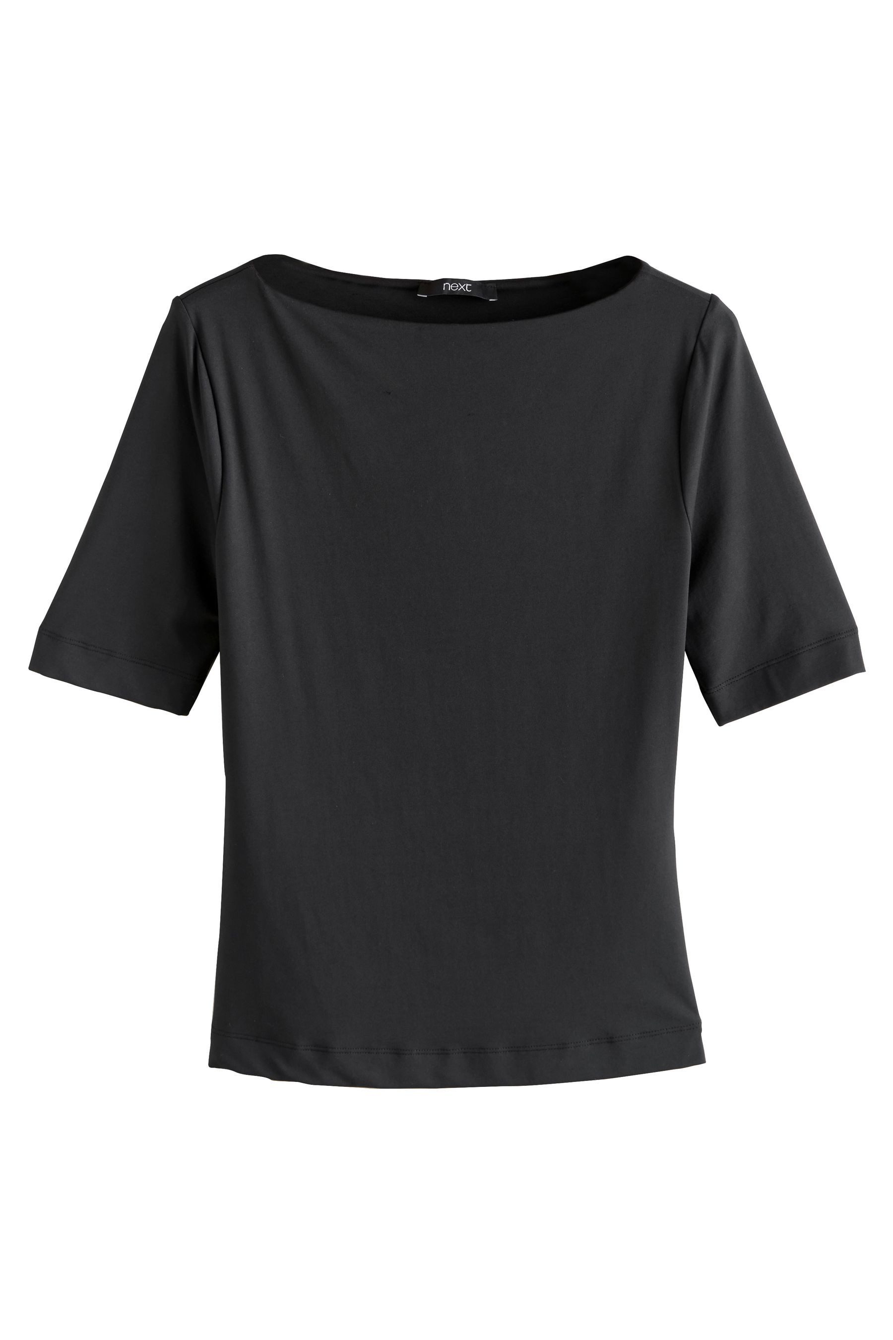 Next T-Shirt Shirt mit halblangen Ärmeln und U-Boot-Ausschnitt (1-tlg) günstig online kaufen