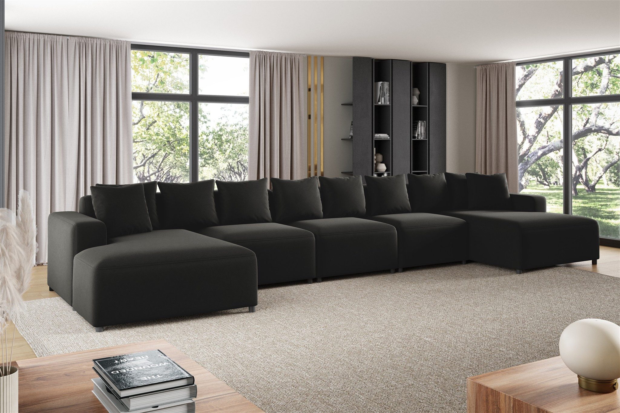Fun Möbel Wohnlandschaft Sofa U-Form MEGAN günstig online kaufen