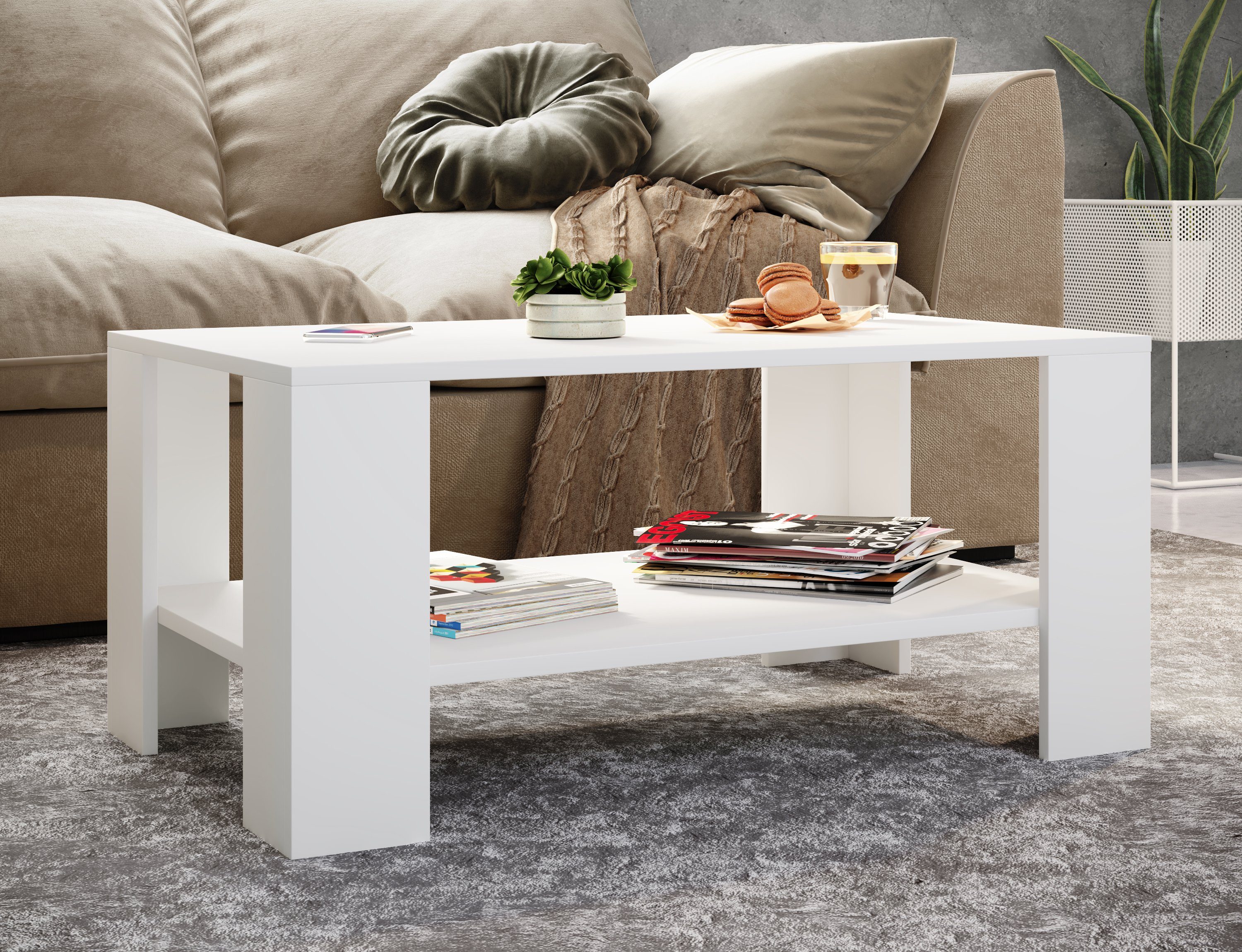 VCM Couchtisch Holz Sofatisch Couchtisch Beistelltisch Dalus, Pflegeleicht