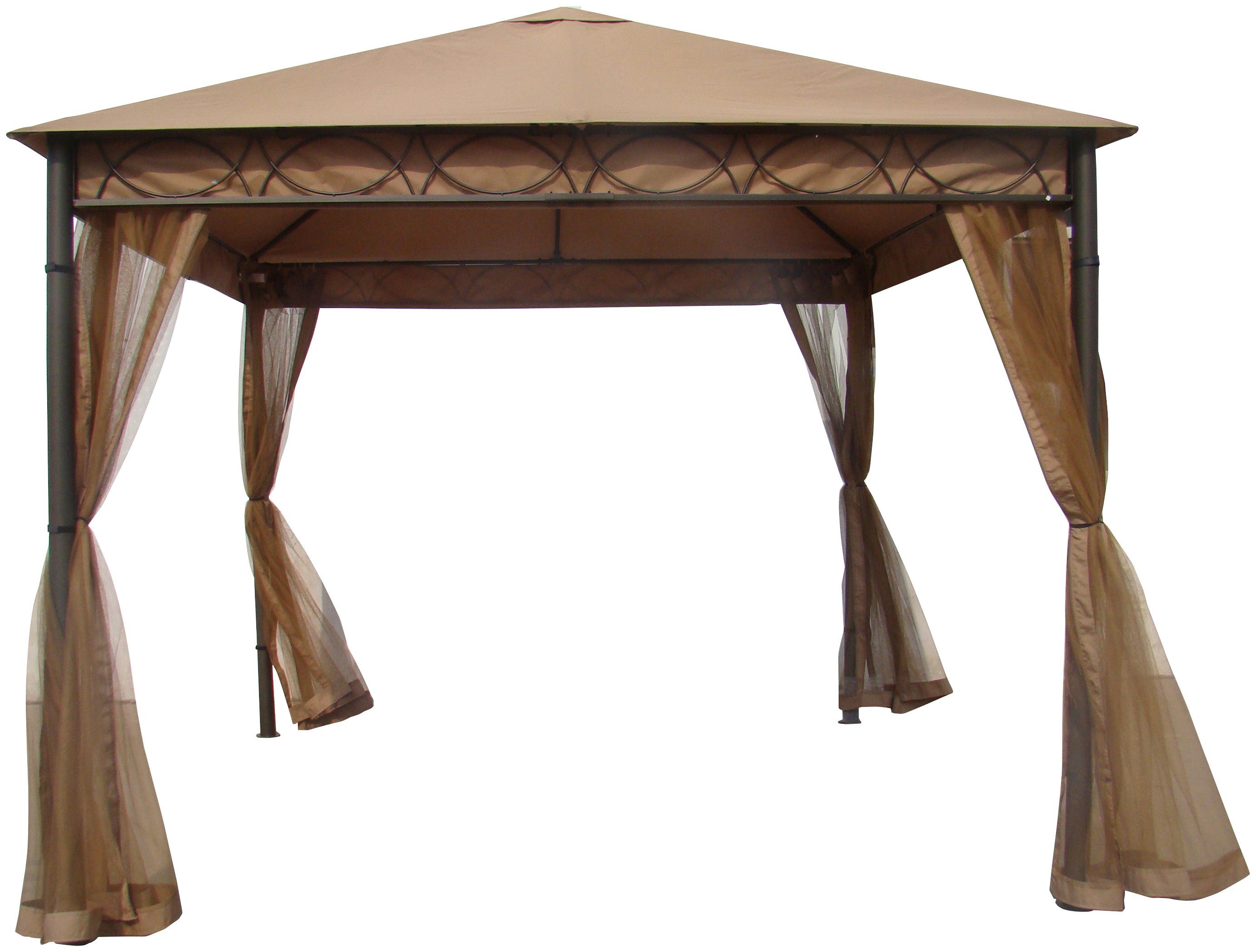 LECO Pavillon mit Seitenteilen »Safari«, BxLxH 300x300x280 cm, braun