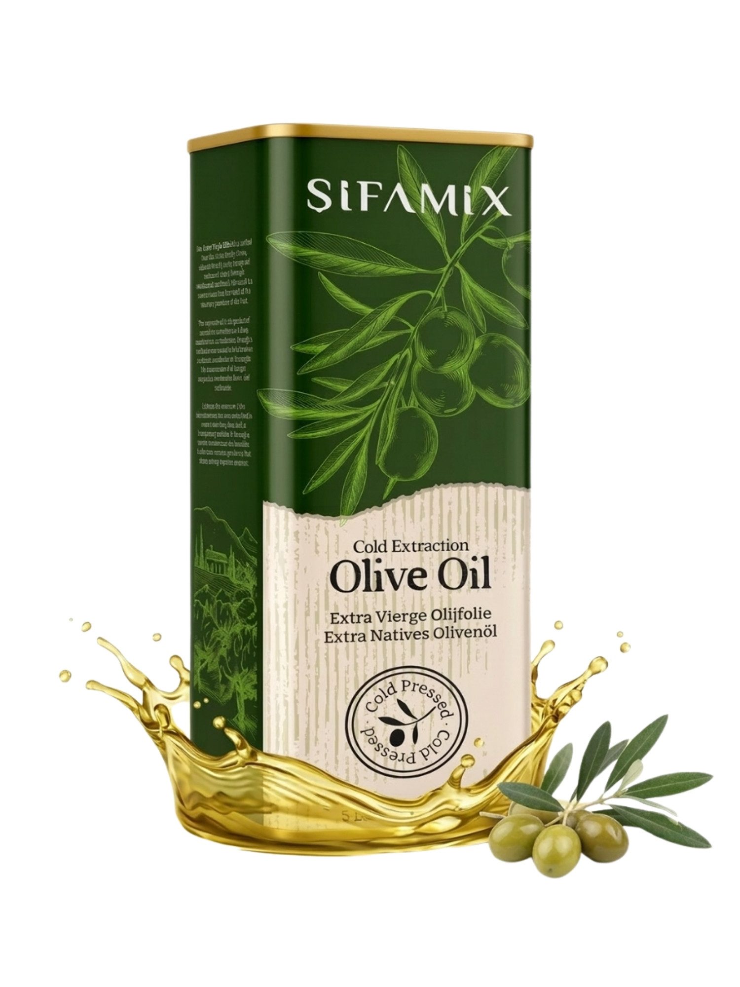 ADELSHOP Speiseöl Natives Olivenöl Extra Kaltgepresst aus Griechenland Premium Qualität, 1 x, 750 ml & 5 Liter, Kaltgepresst.