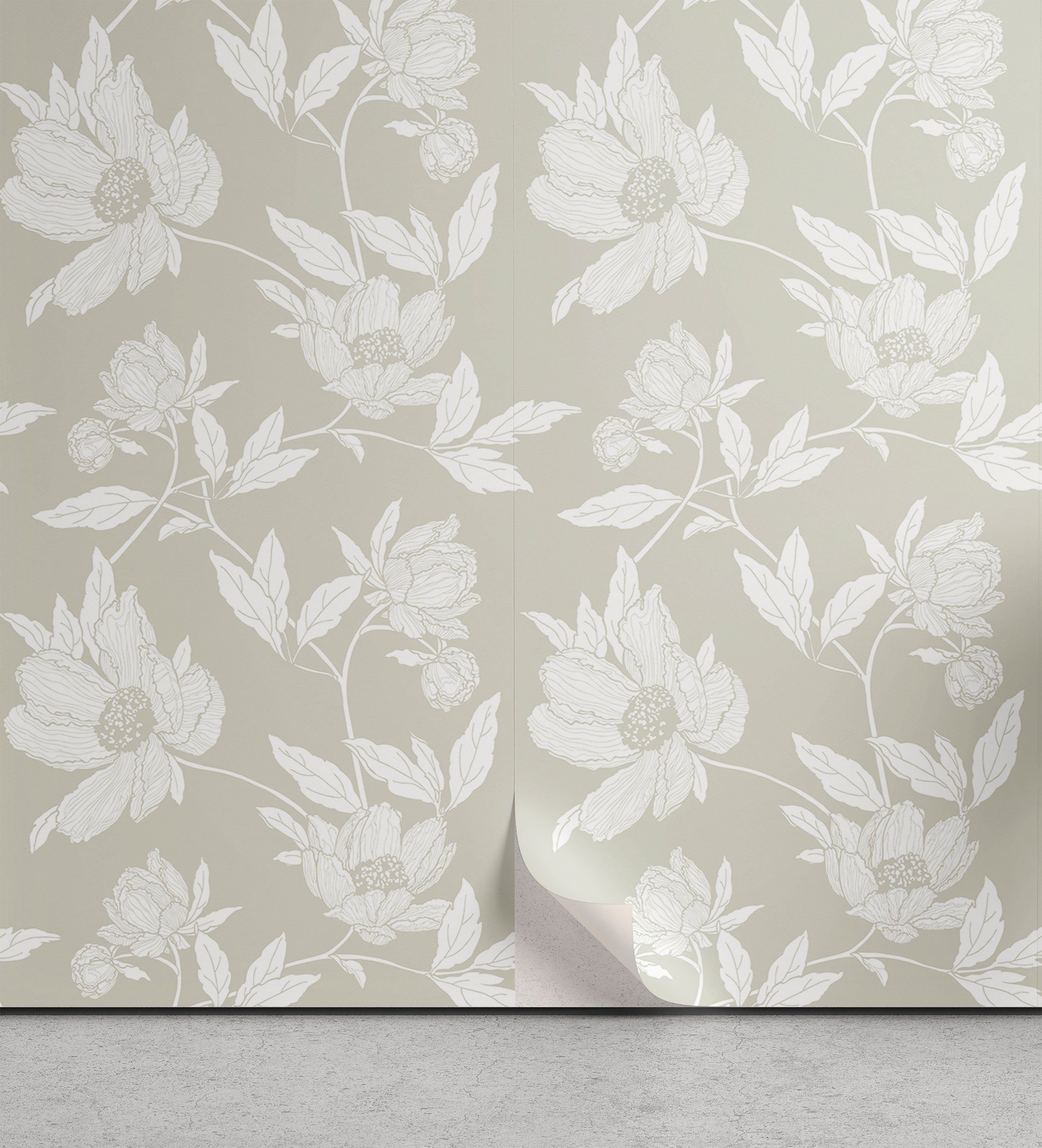 Abakuhaus Vinyltapete selbstklebendes Wohnzimmer Küchenakzent, Blumen Weich tonte Blumensträuße